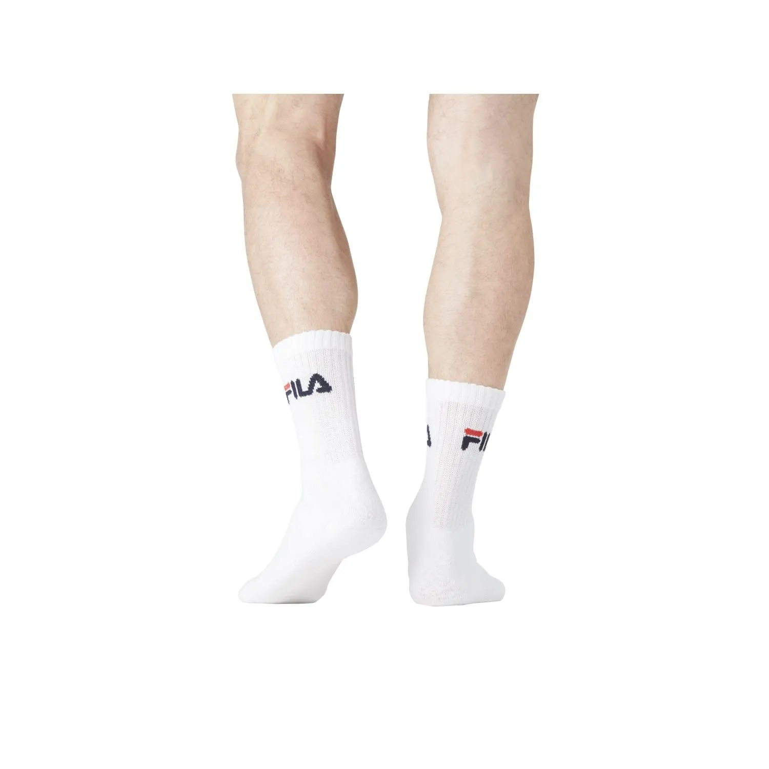 Fila Calzini Uomo Sportivi, Set di 6 Paia, Bianchi, Nero, Grigio, Taglia 39-42 - immagine 4