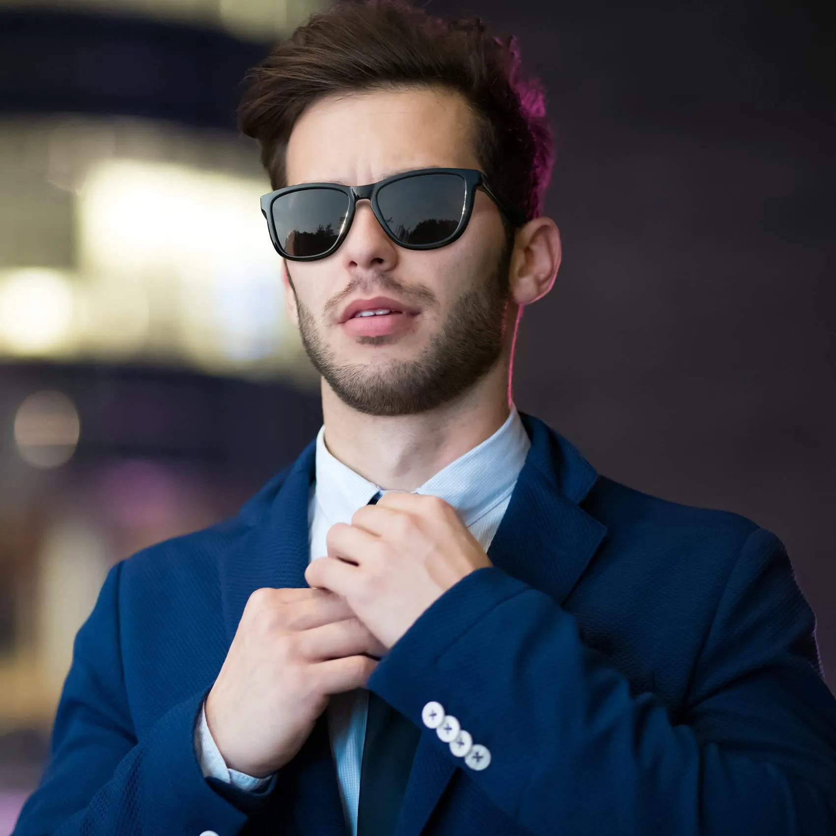 KANASTAL Occhiali da Sole Polarizzati UV400 Unisex Neri Scuri - immagine 2