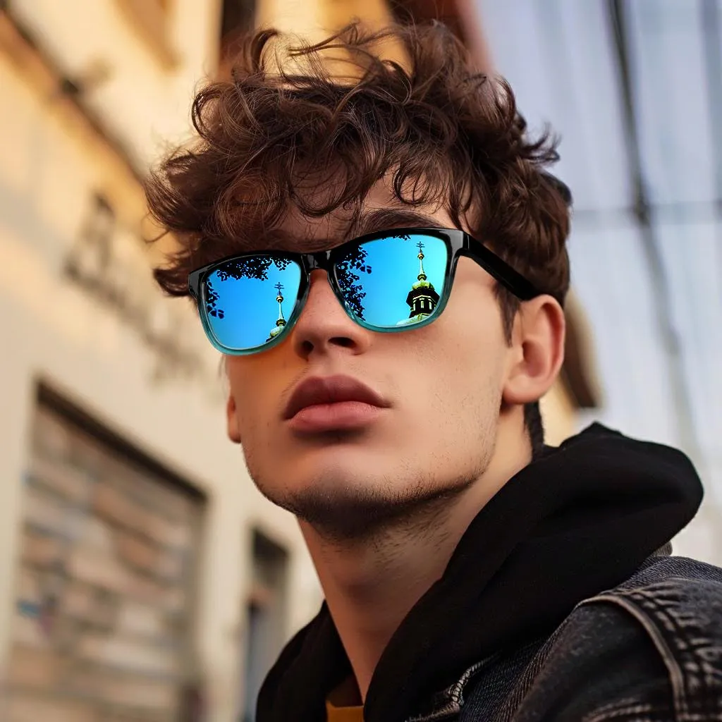 KANASTAL Occhiali da Sole Polarizzati UV400 Blu Specchio Uomo Donna K1940-11 - immagine 2