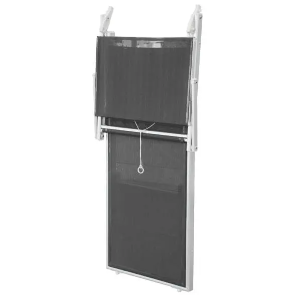Totò Piccinni Lettino Salento Prendisole Pieghevole in Alluminio con Tettuccio (Dark Grey) - immagine 5