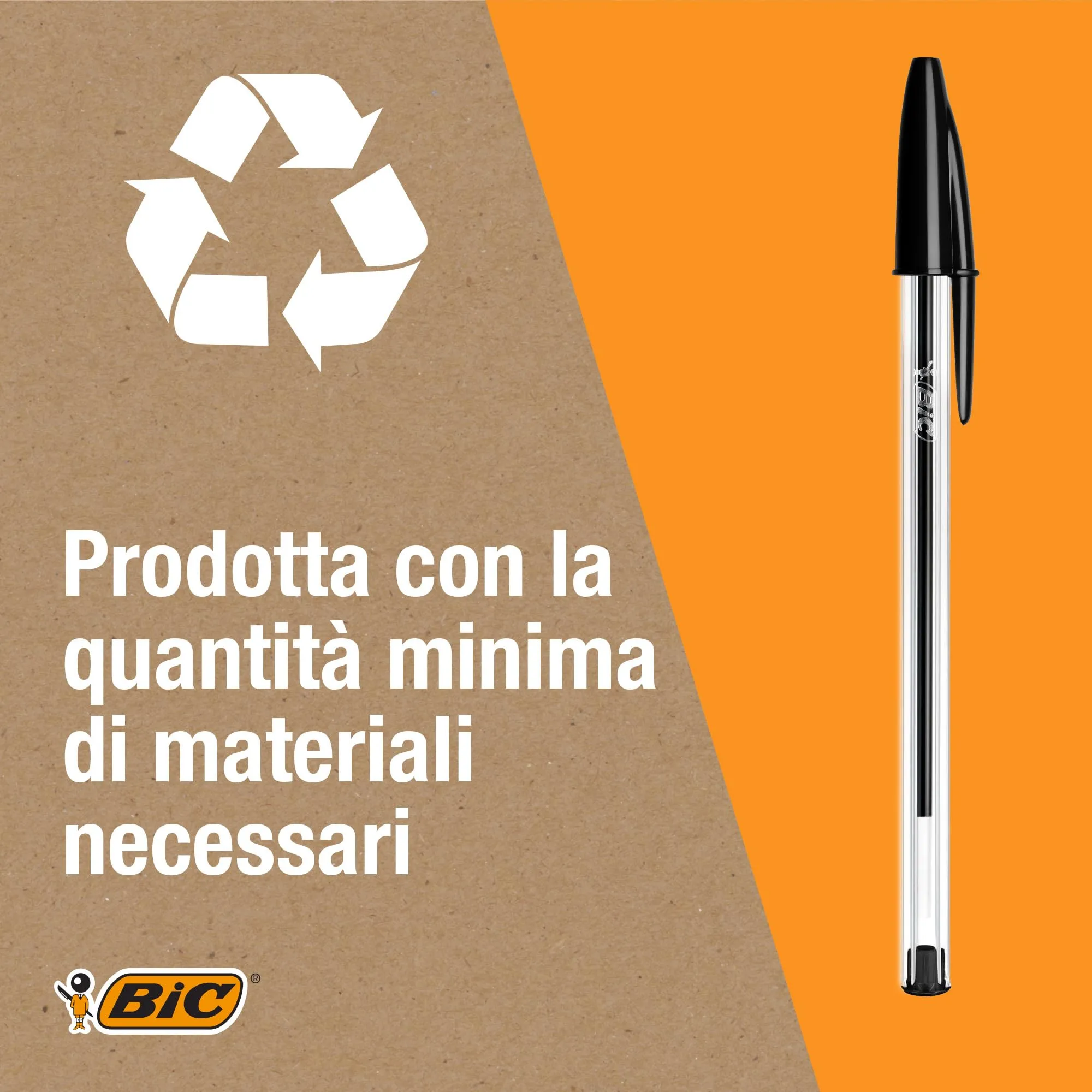 BIC Cristal Original Penne a Sfera, Punta Media 1,0 mm, Nero, Confezione da 10 - immagine 3