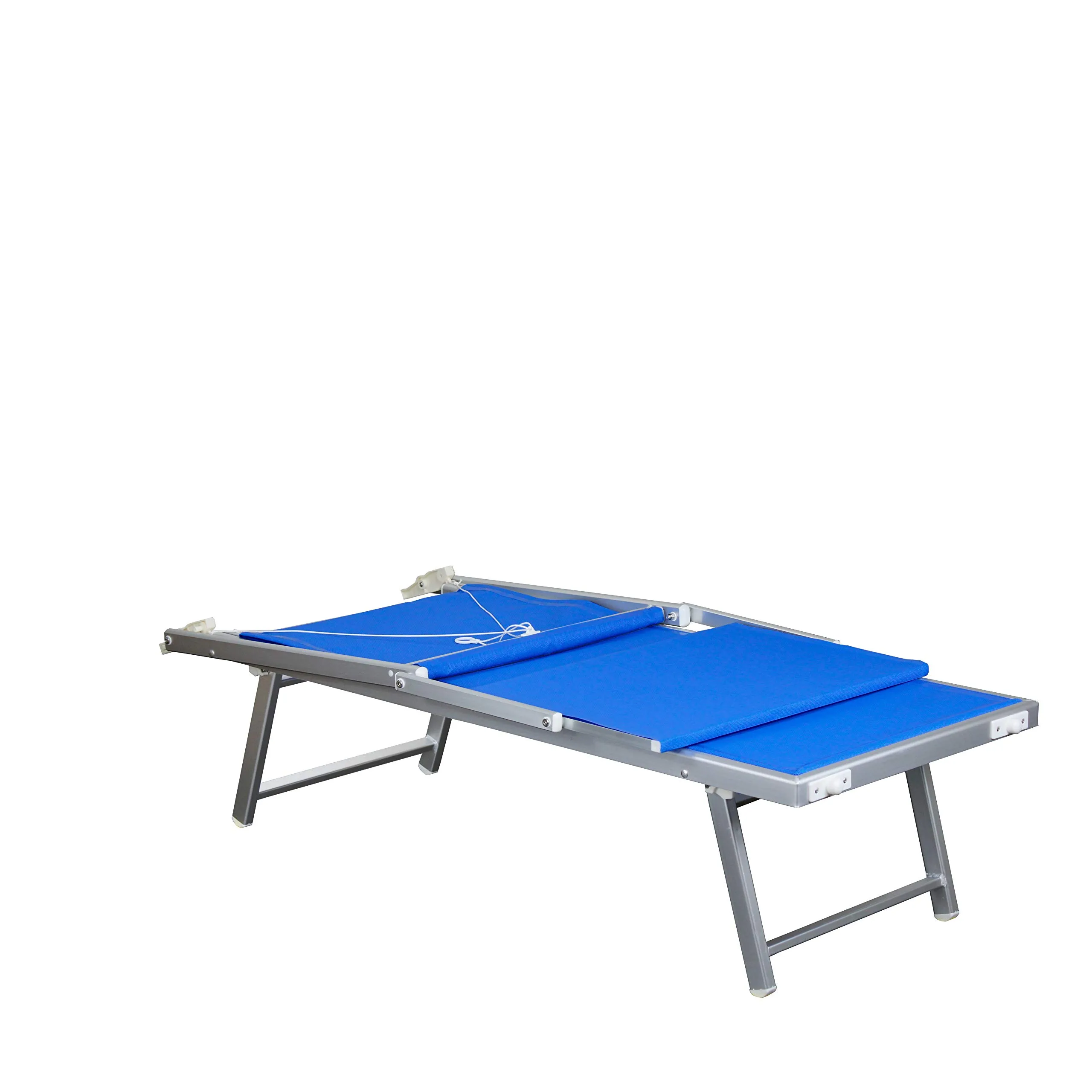 Totò Piccinni Lettino Salento Prendisole Pieghevole in Alluminio con Tettuccio (Blu) - immagine 6