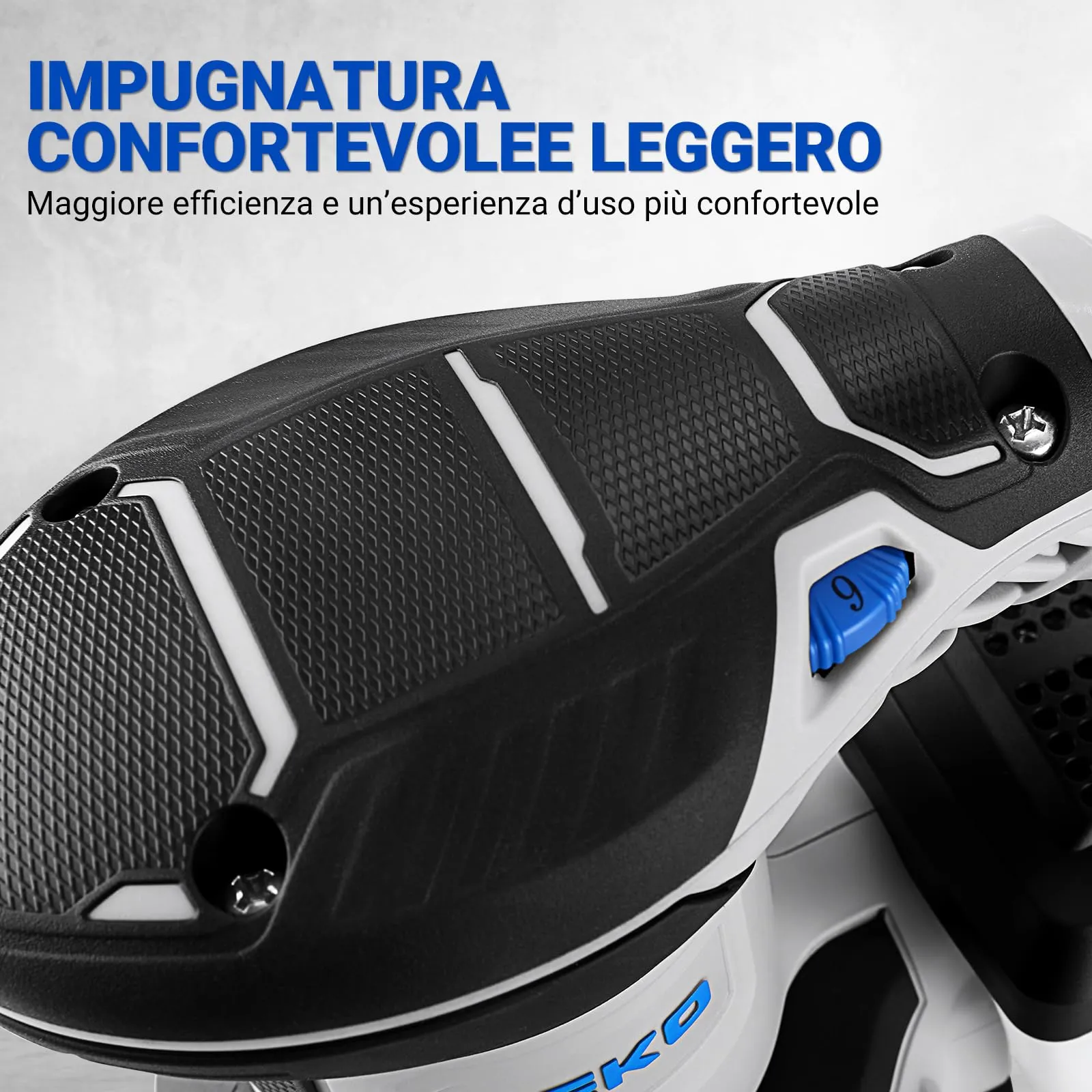 DEKOPRO Levigatrice Orbitale 300W, 6 velocità variabile 14000RPM, 125mm con sistema di raccolta della polvere - immagine 8