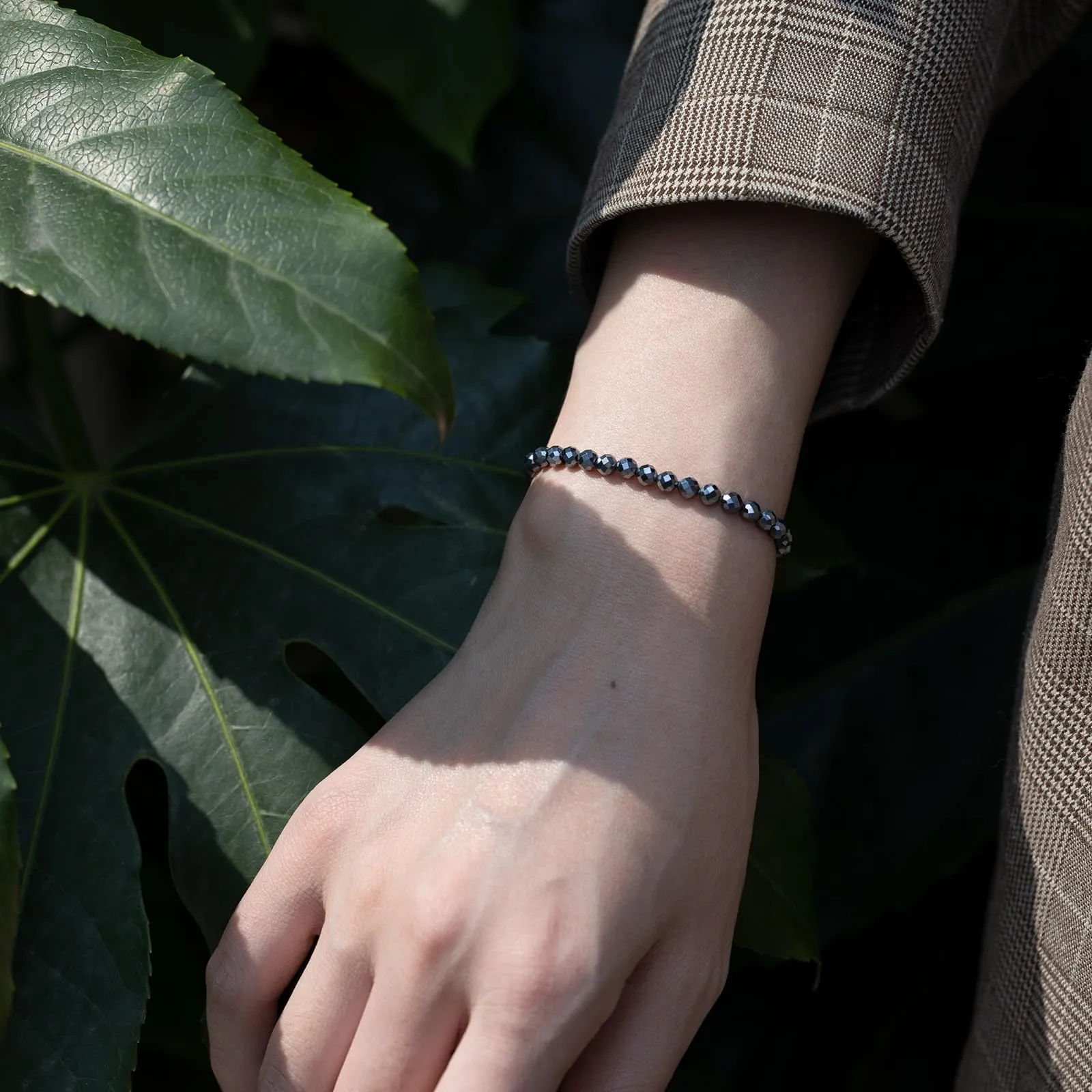 Landorilo Bracciale in Pietra Naturale Terahertz, 4 mm - immagine 2