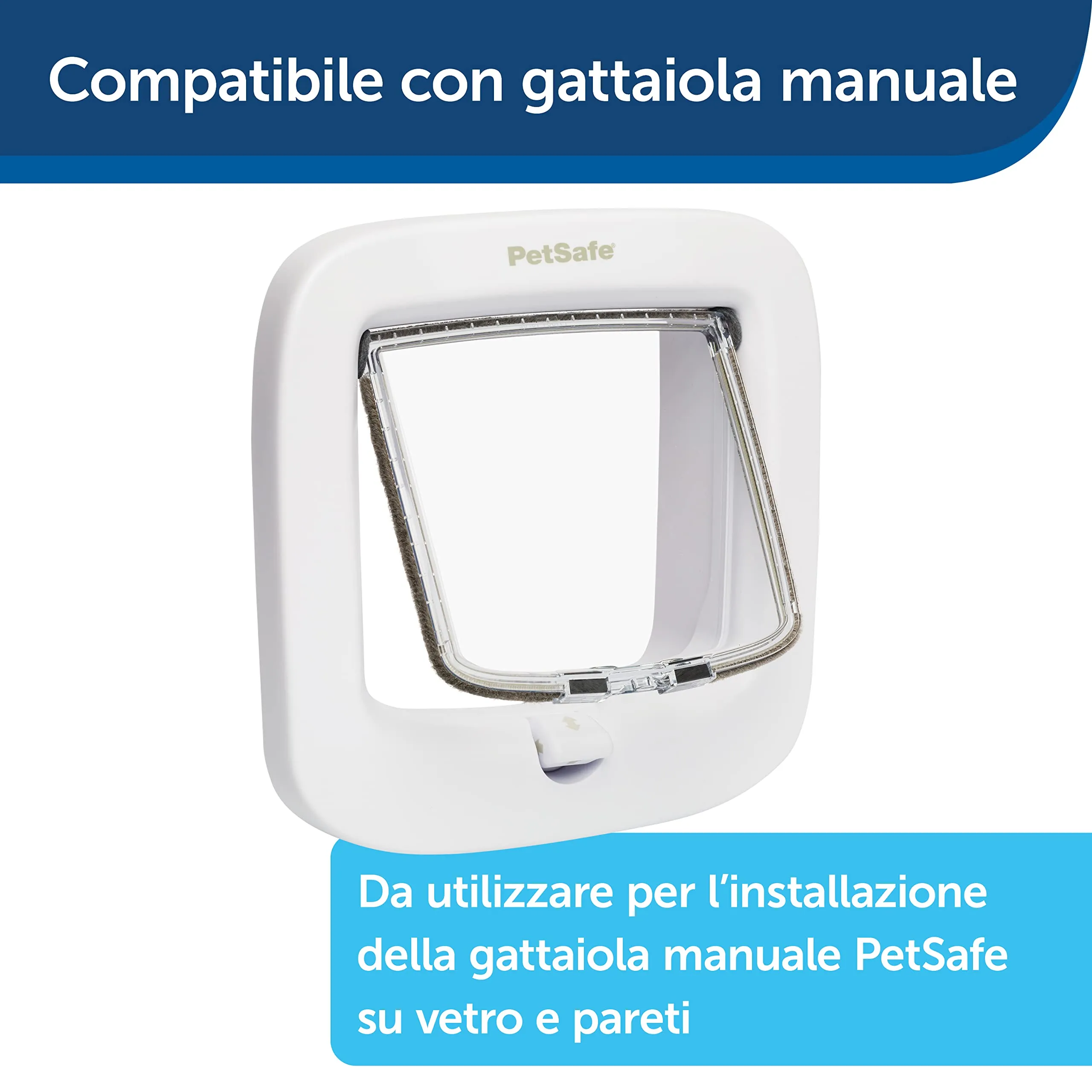 PetSafe Adattatore per Gattaiola Microchip e Blocco Manuale, Bianco - immagine 5