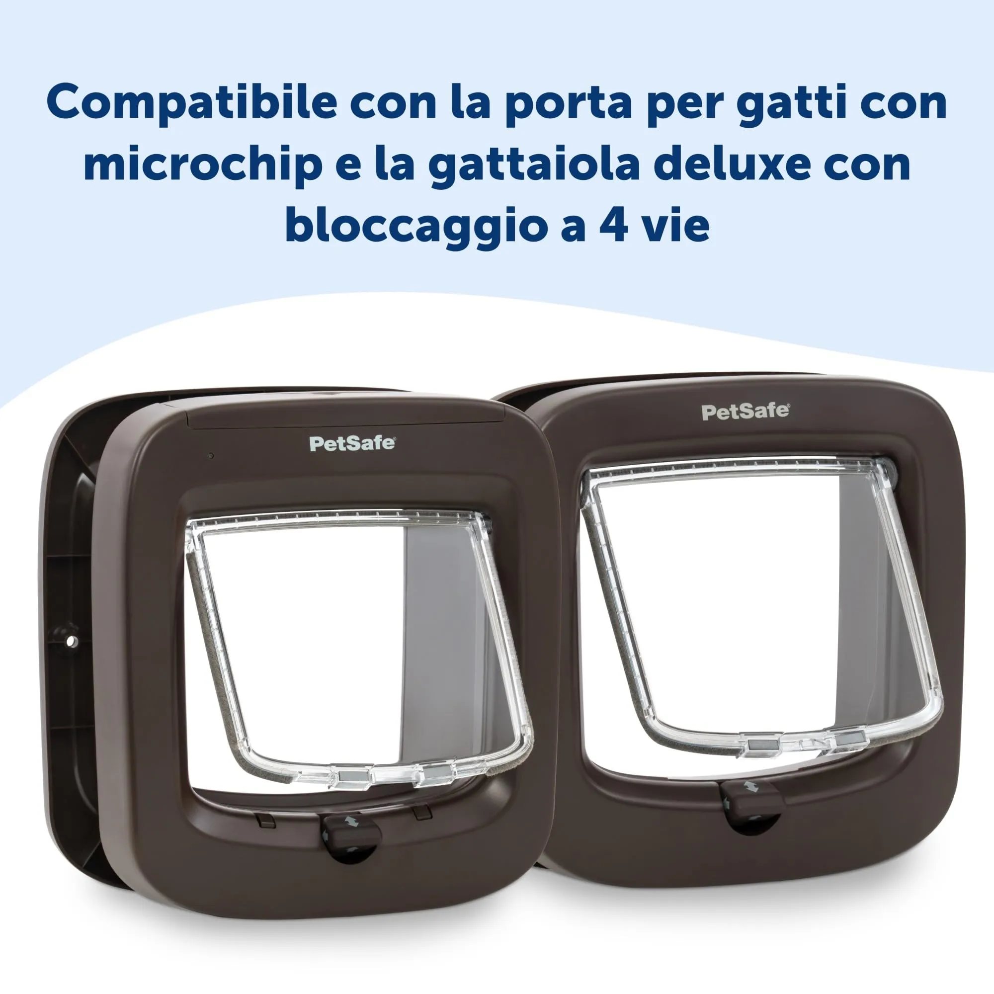 PetSafe Tunnel per Gattaiola Microchip e Blocco Manuale, Marrone - immagine 2