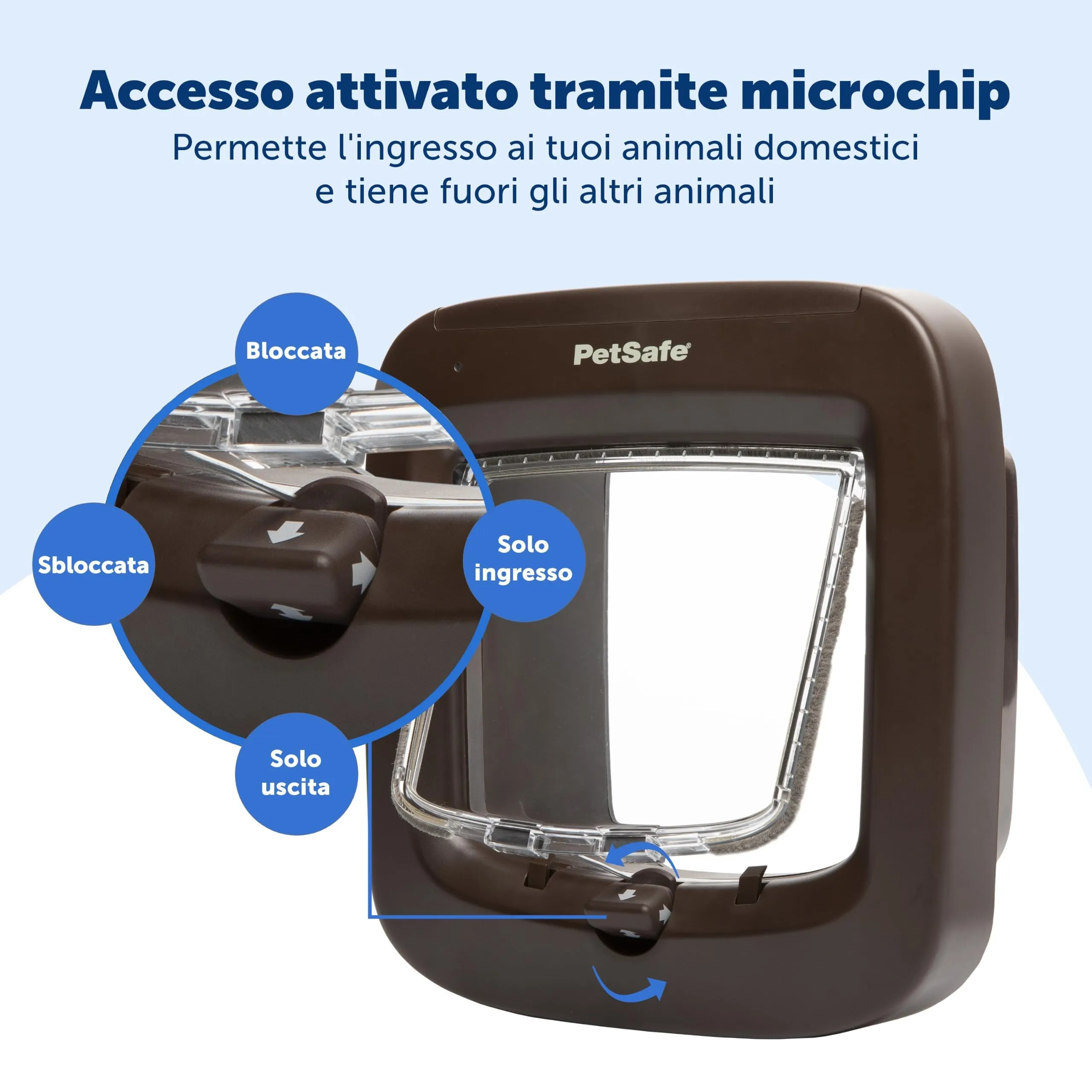 PetSafe Porta per Gatti Microchip, Marrone - immagine 3