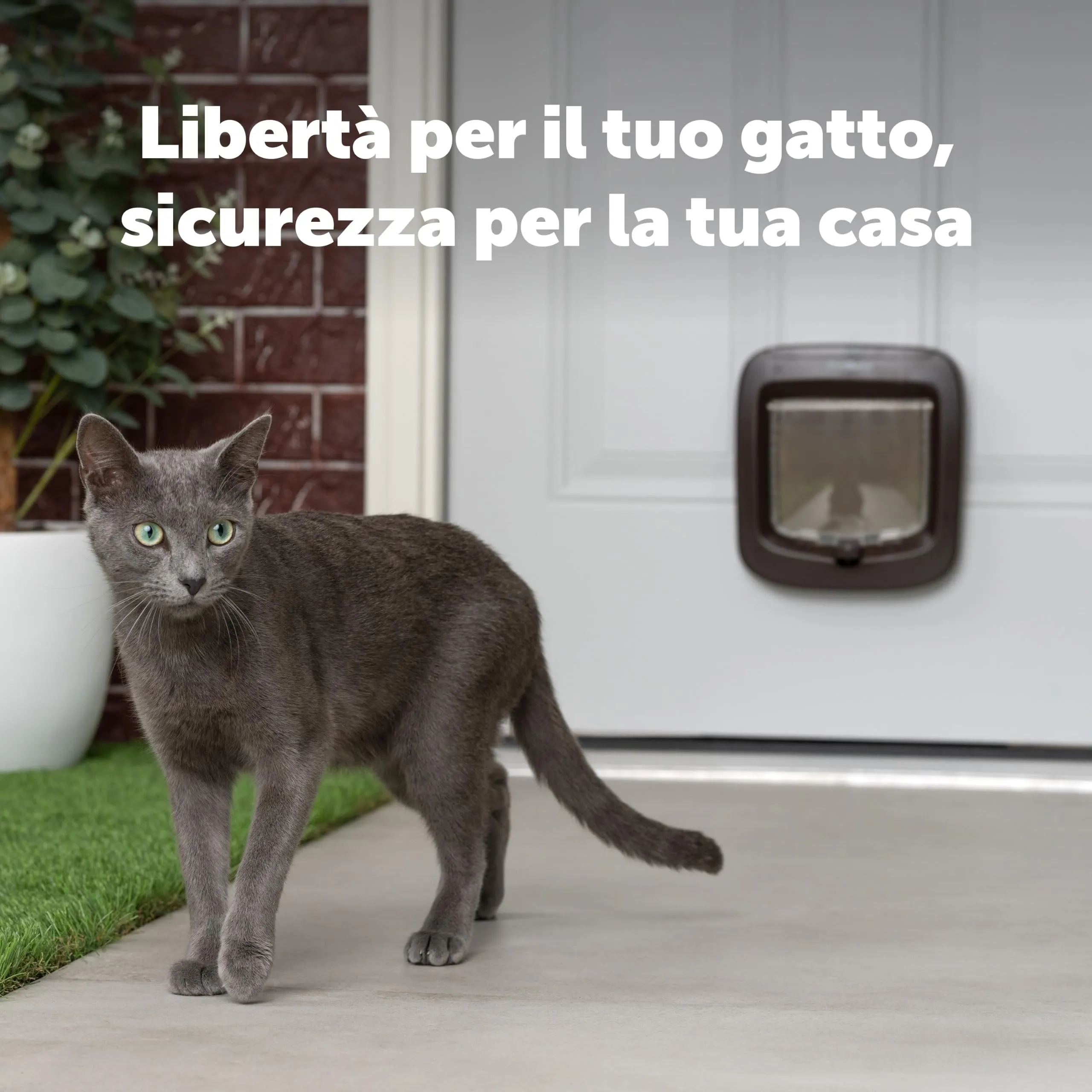 PetSafe Porta per Gatti Microchip, Marrone - immagine 4