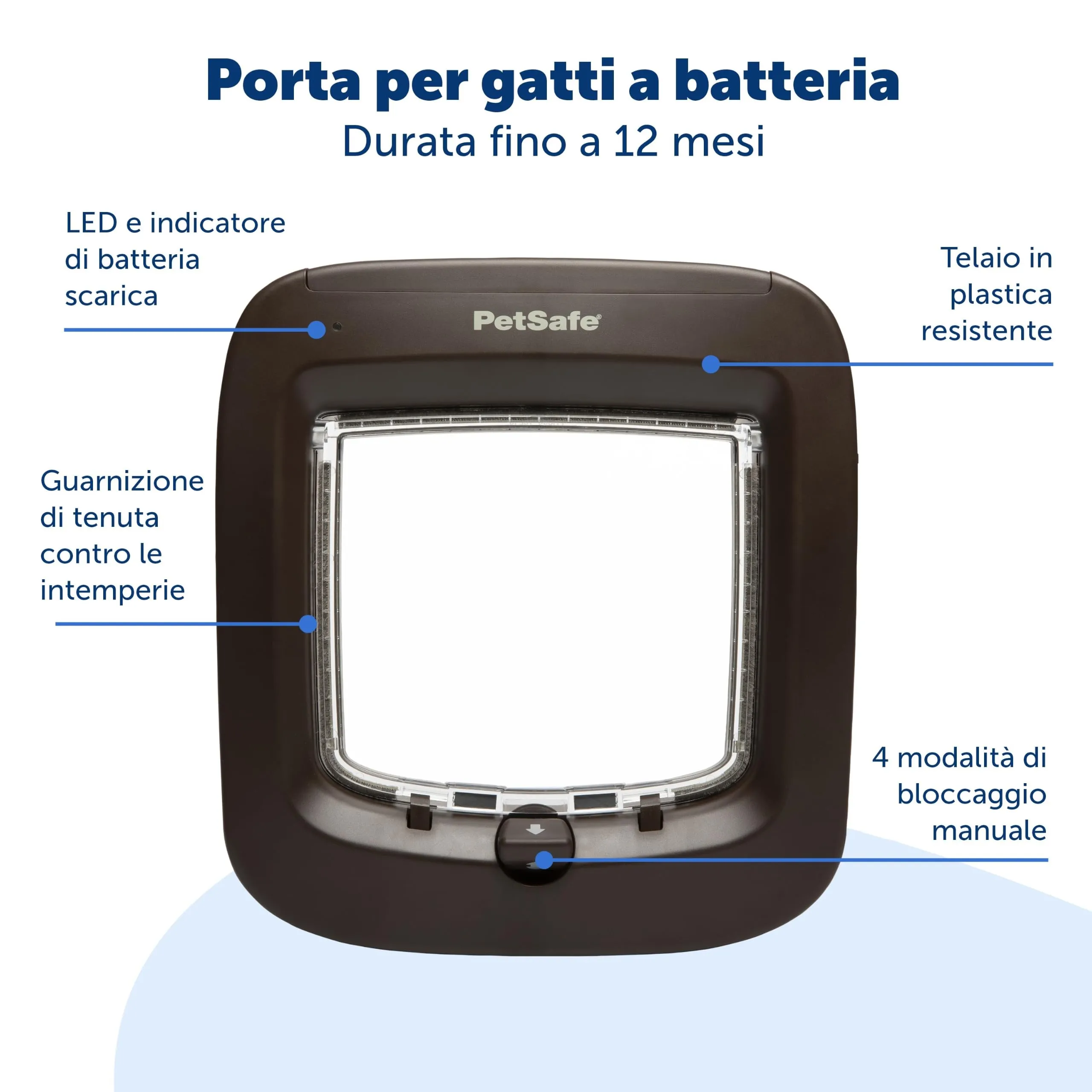 PetSafe Porta per Gatti Microchip, Marrone - immagine 6