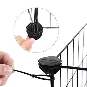SONGMICS Recinto Personalizzabile per Animali di Piccola Taglia, Rete in Metallo per Criceti e Conigli, Nero LPI01H - immagine 5