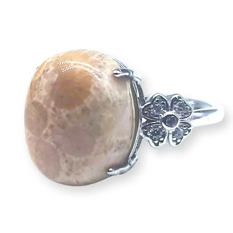 Generico Anello Regolabile in Corallo Fossile - immagine 1