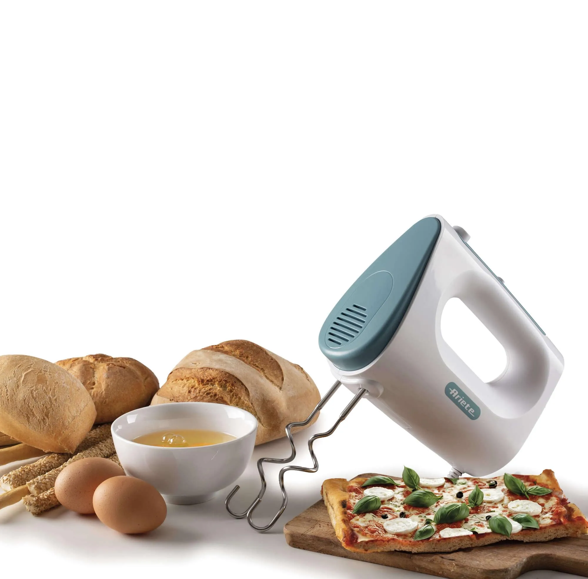 Ariete 1545 Sbattitore Breakfast, 450W, 5 velocità, Funzione turbo, White & Aegean teal - immagine 3