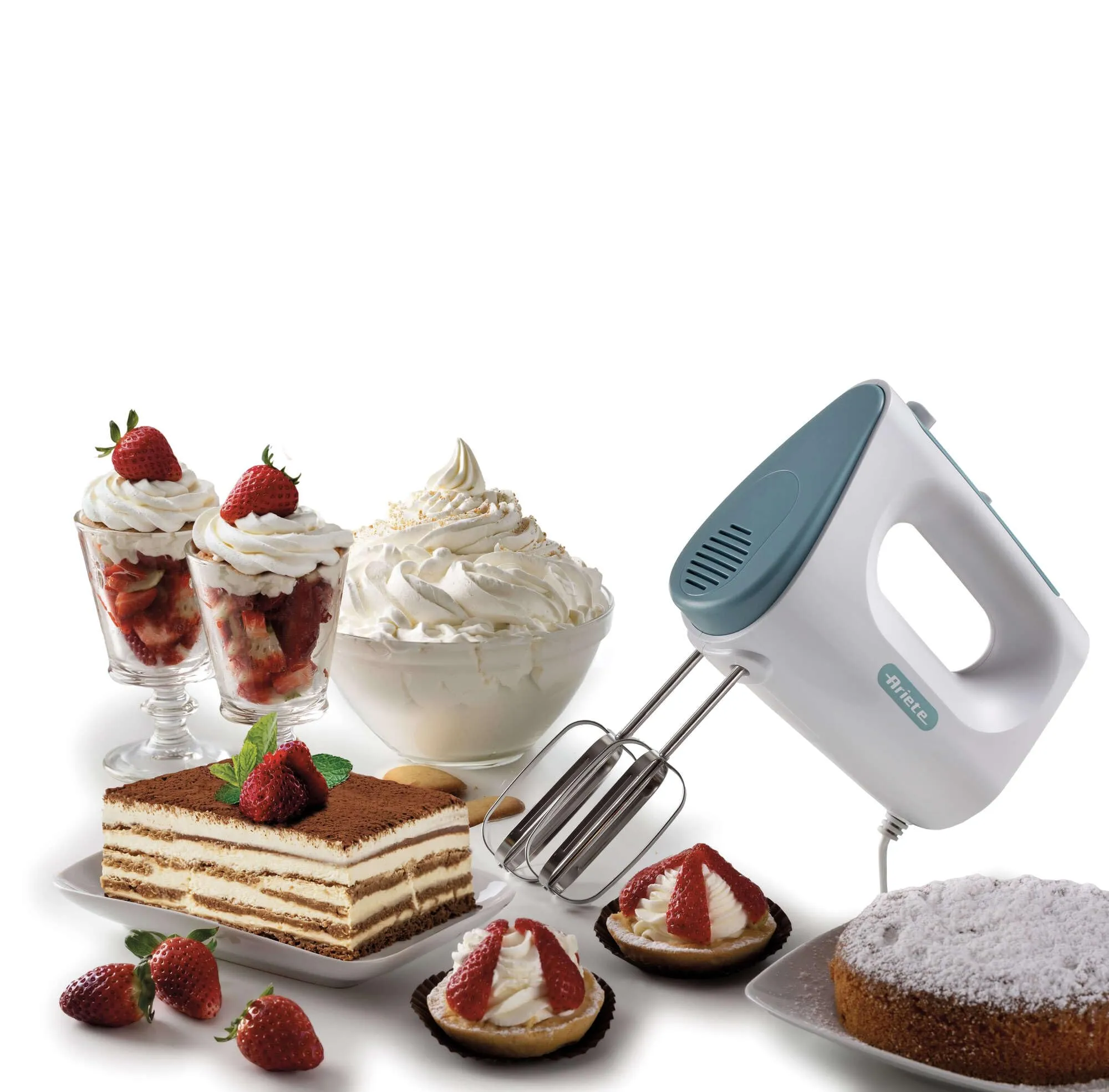 Ariete 1545 Sbattitore Breakfast, 450W, 5 velocità, Funzione turbo, White & Aegean teal - immagine 4