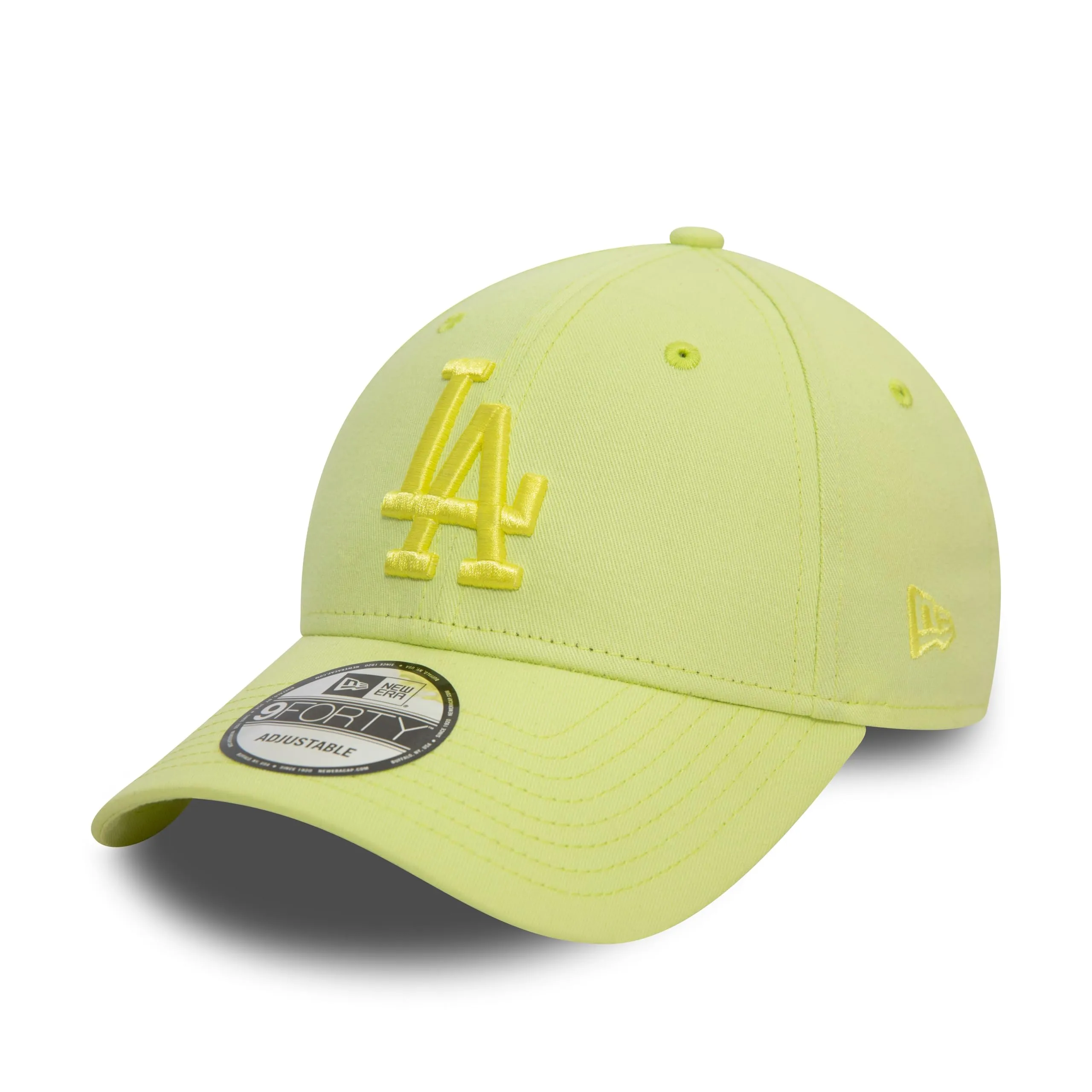 New Era Los Angeles Dodgers MLB 9Forty Cappello Regolabile Logo Tonale - Giallo Pastello - immagine 1