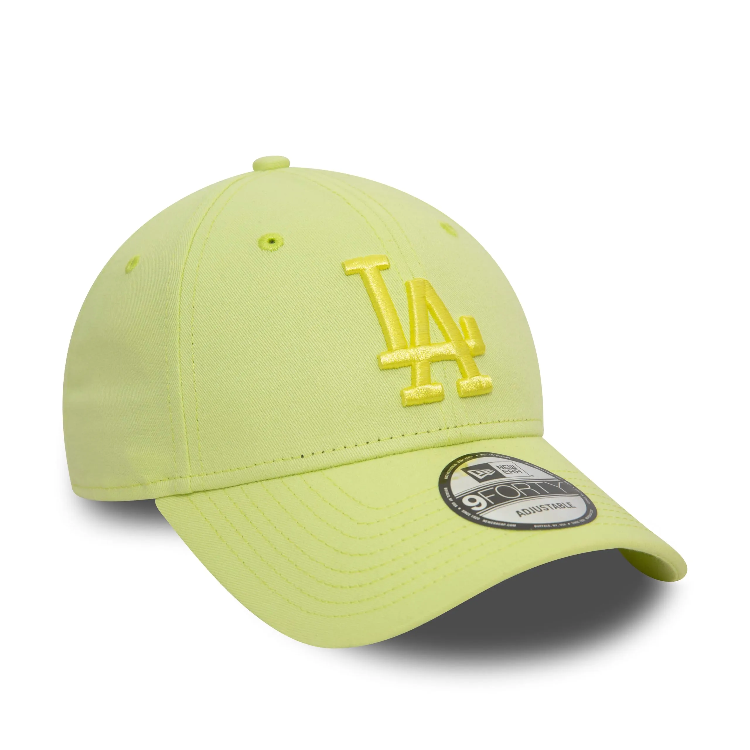 New Era Los Angeles Dodgers MLB 9Forty Cappello Regolabile Logo Tonale - Giallo Pastello - immagine 3