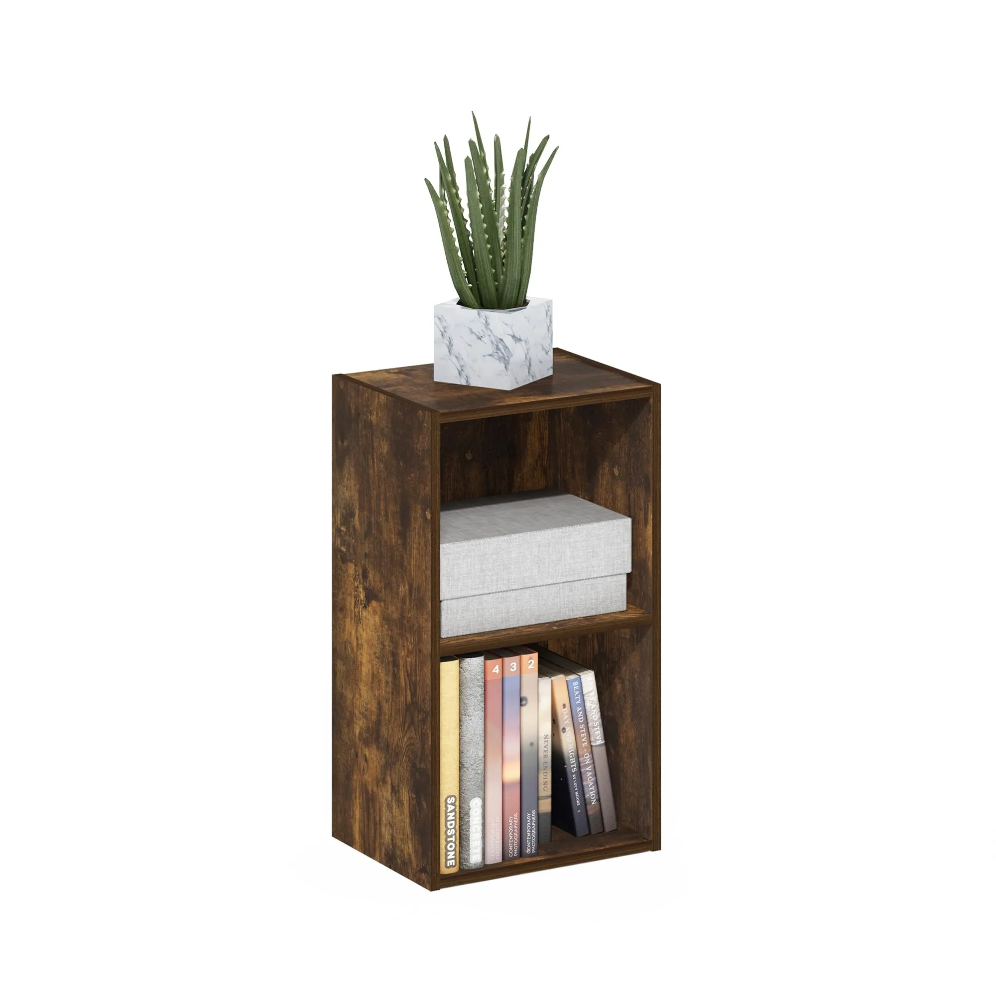 Furinno Libreria a 2 ripiani, Pino Ambrato - immagine 1