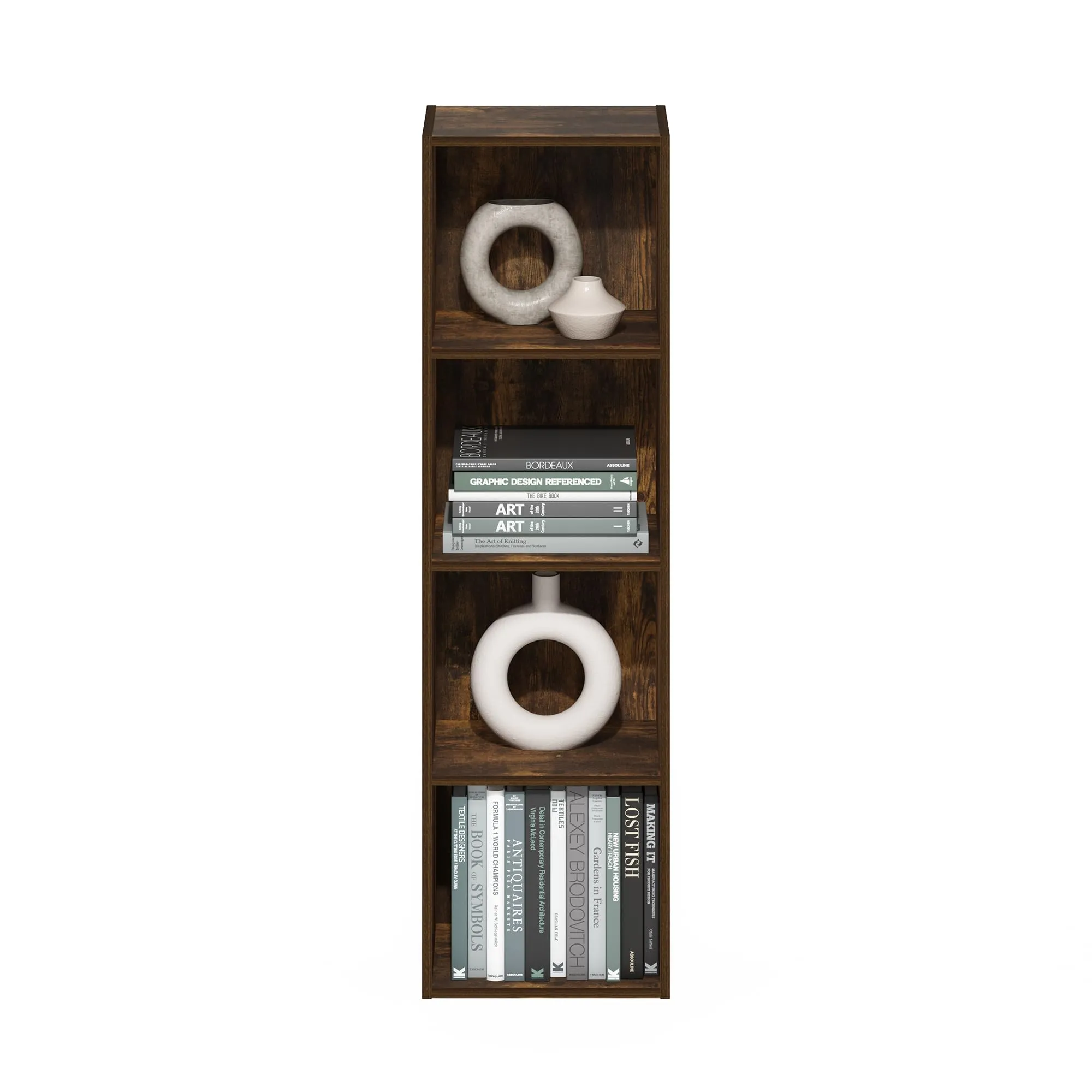 Furinno Libreria a 4 ripiani, Pino Ambrato - immagine 6