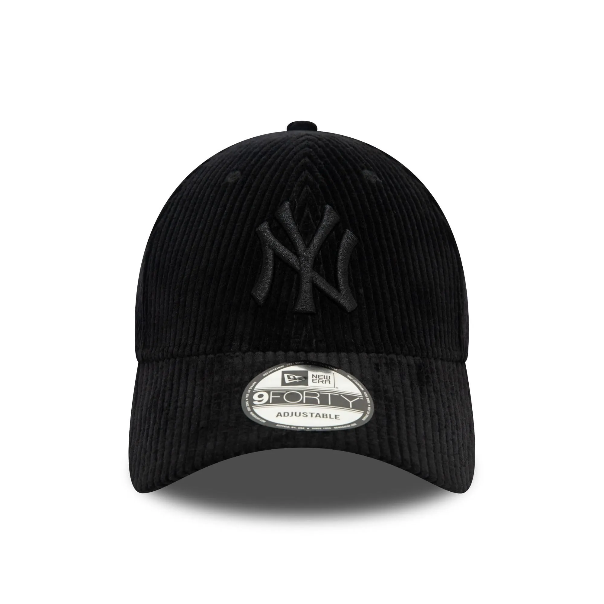 New Era MLB New York Yankees 9Forty Berretto in Velluto a Coste Regolabile, Nero - immagine 2