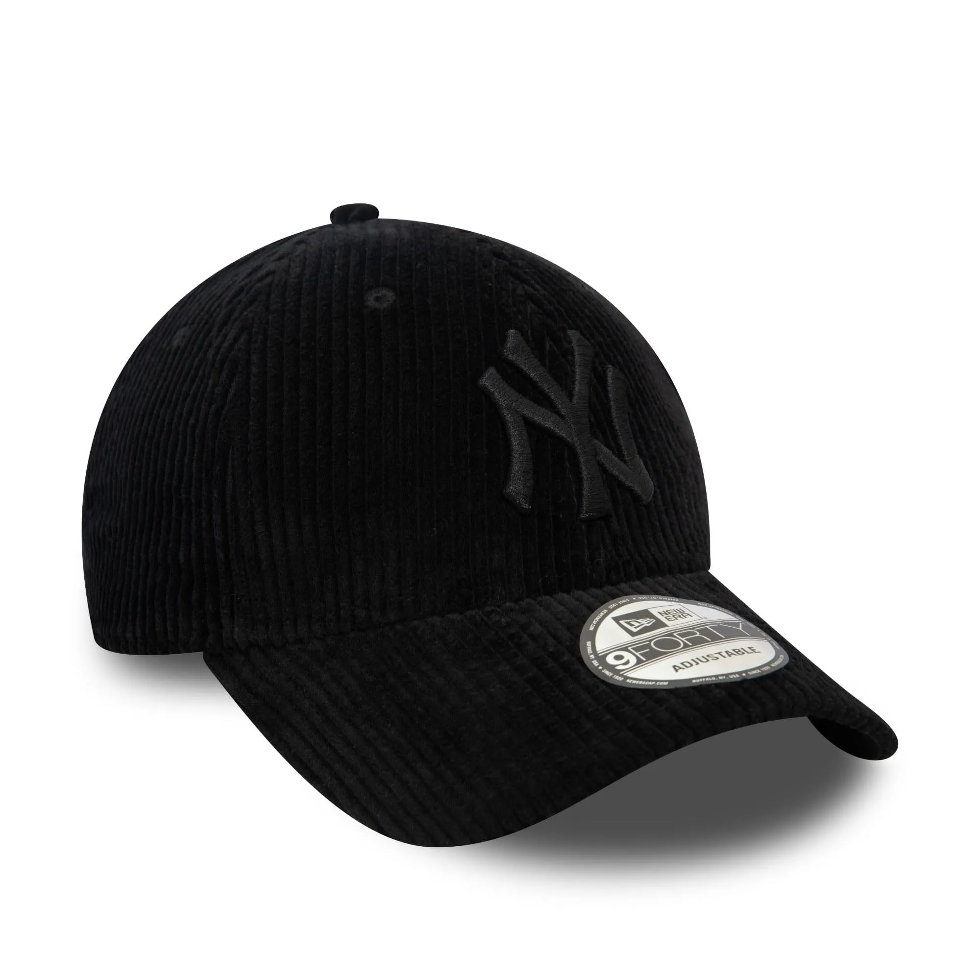 New Era MLB New York Yankees 9Forty Berretto in Velluto a Coste Regolabile, Nero - immagine 3