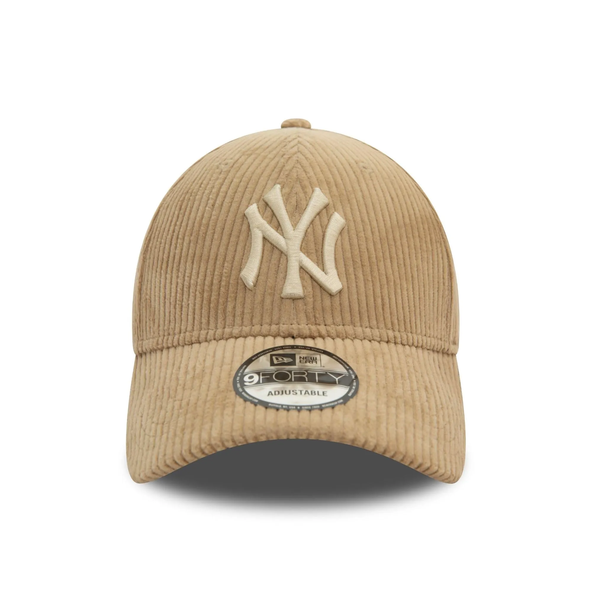 New Era New York Yankees MLB Baseball Corduroy Adjustable Hat Beige - immagine 2
