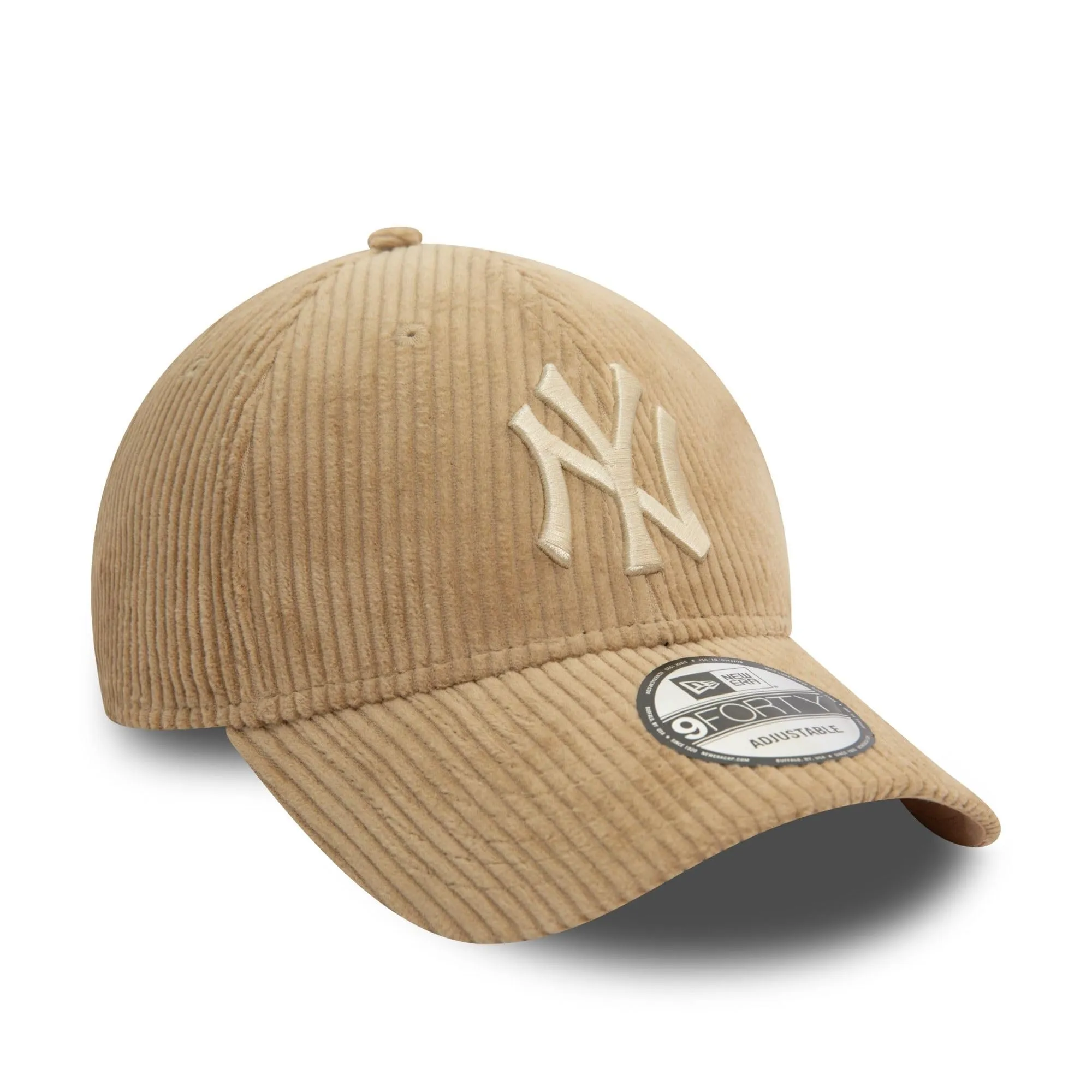 New Era New York Yankees MLB Baseball Corduroy Adjustable Hat Beige - immagine 3