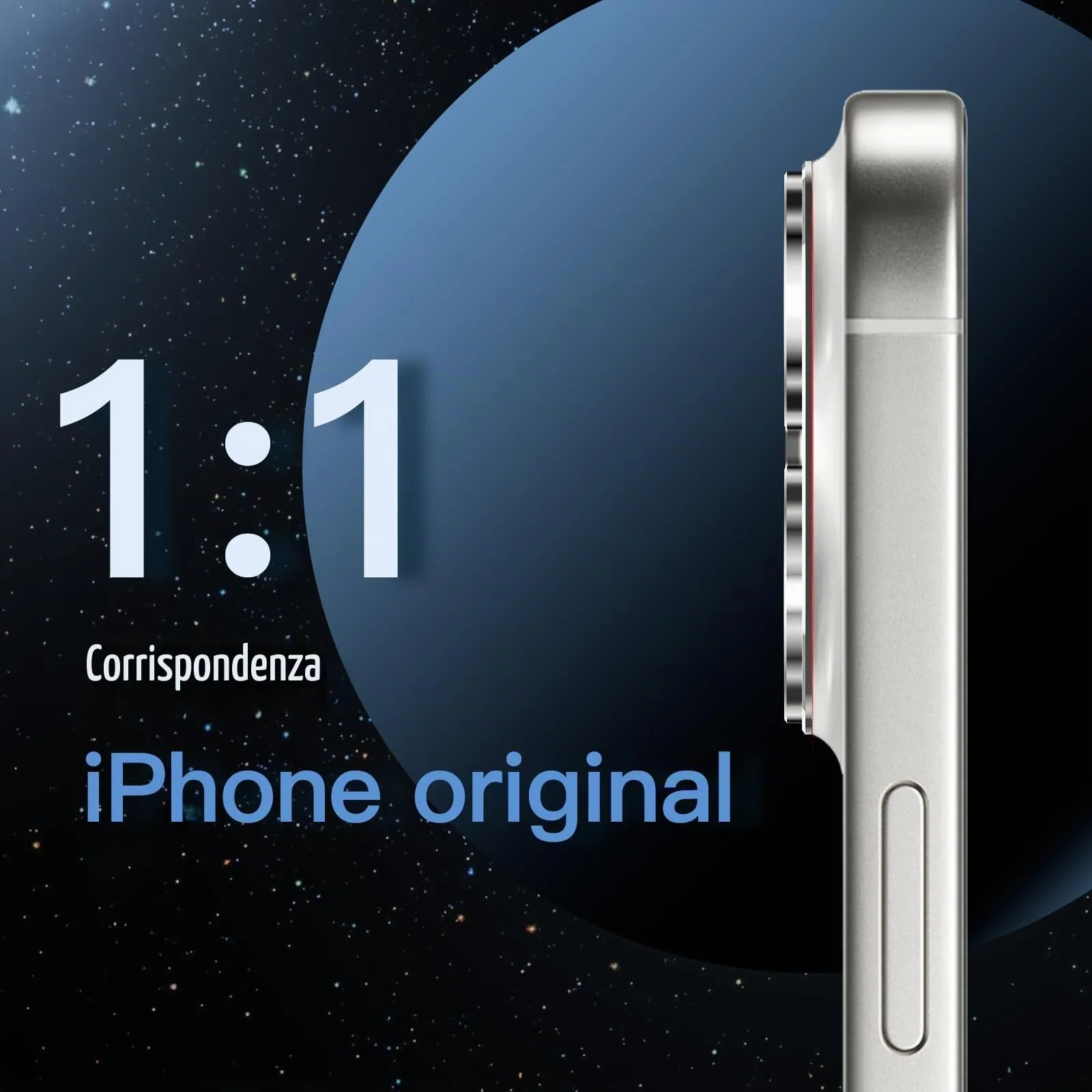 JETech Pellicola Protettiva Fotocamera per iPhone 16 Pro/16 Pro Max, Argento - immagine 5