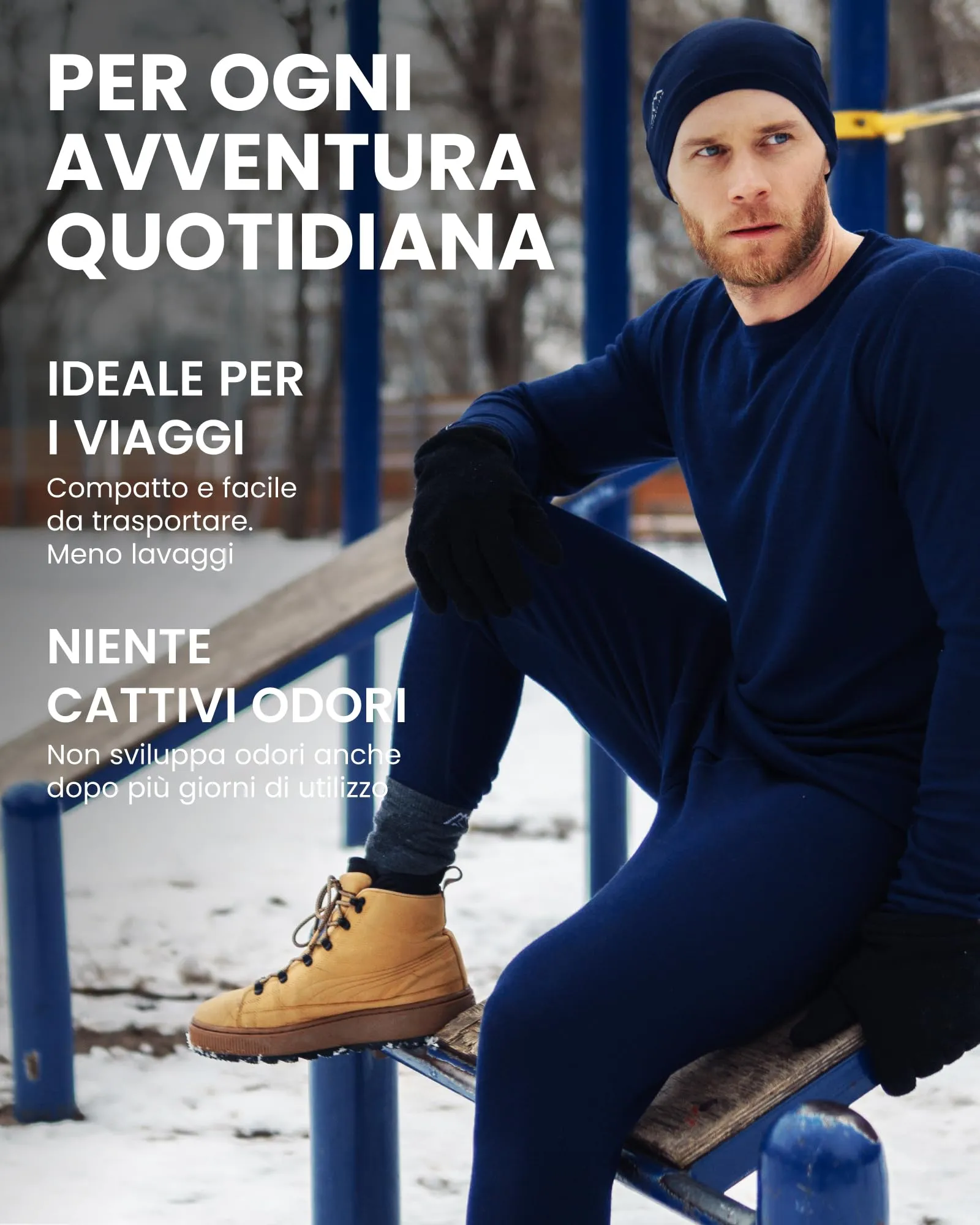 Merino.tech Scaldacollo Lana Merino - 165 Deep Teal - immagine 6