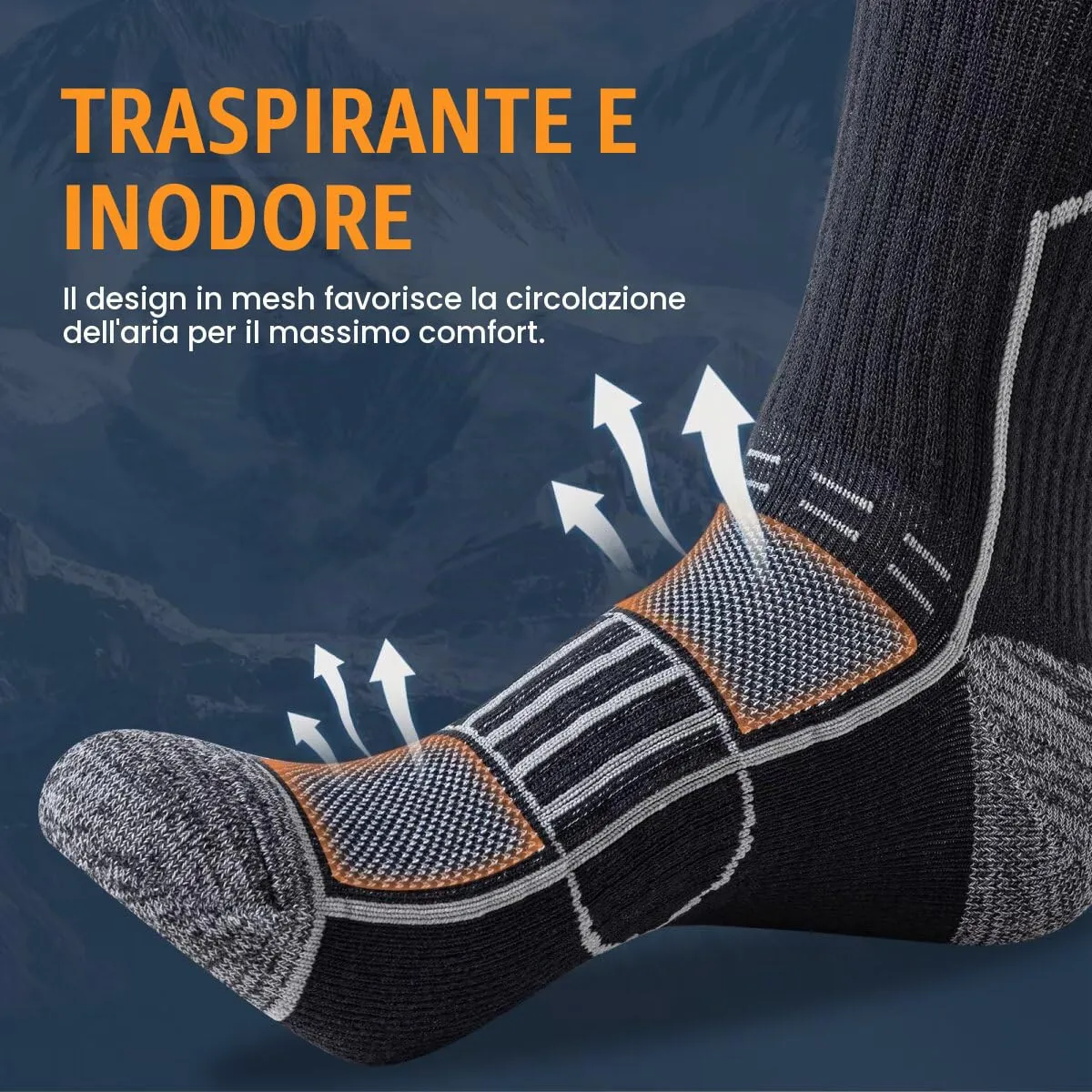 Circorld Calze Trekking Anti-Vescica Uomo Donna in Cotone, 3 Paia - immagine 7
