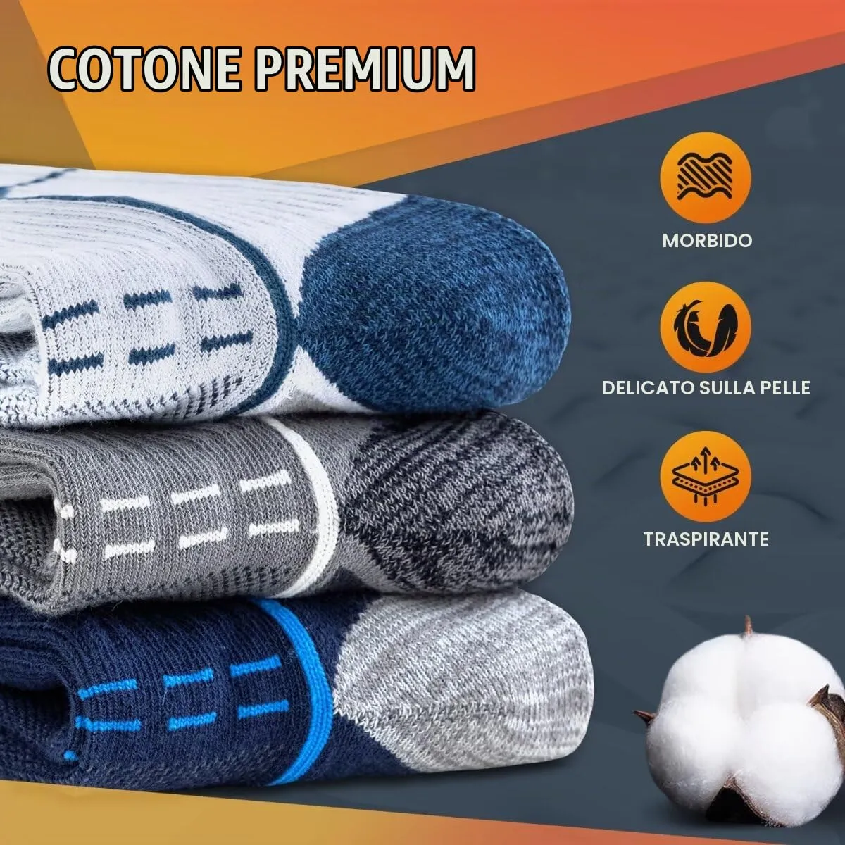 Circorld Calze Trekking Anti-Vescica per Uomo e Donna in Cotone, 3 Paia - immagine 4