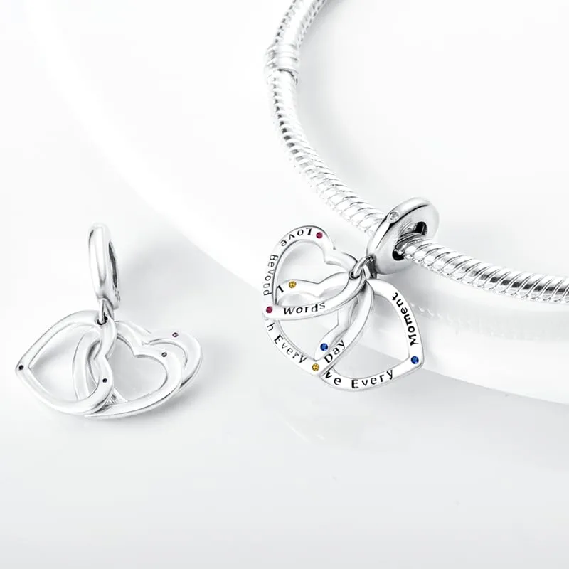 TINSLO Bead Charm Ciondolo Argento Sterling 925 con Cubic Zirconia per Braccialetti e Collane Europei - immagine 2