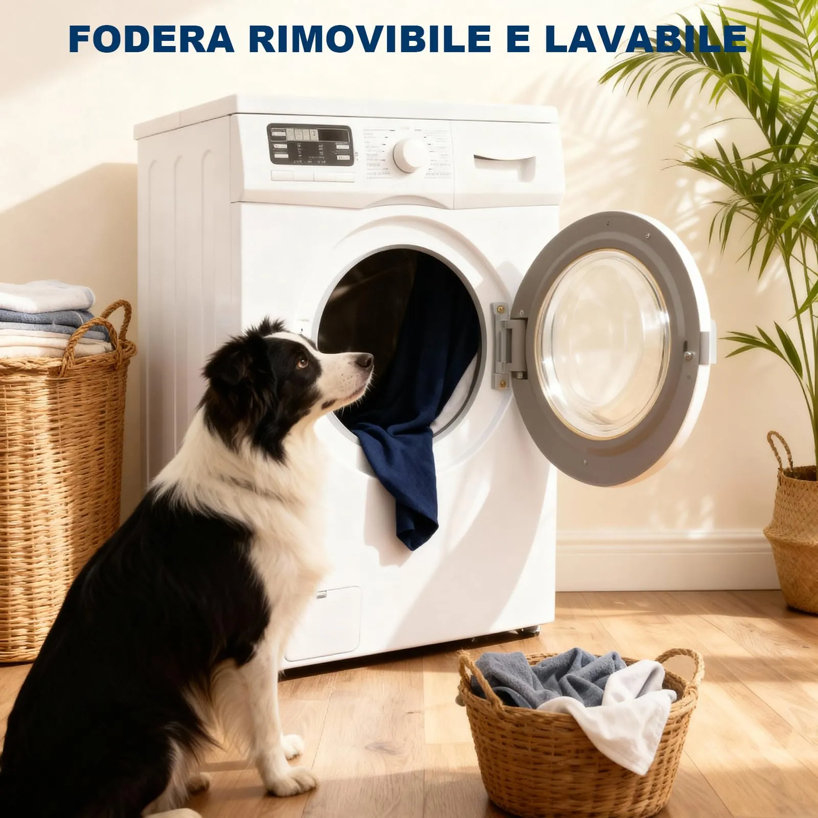 WAVVE Cuccia Cane Interno Ortopedica, 91x69x7.6 cm, Grigio - immagine 4