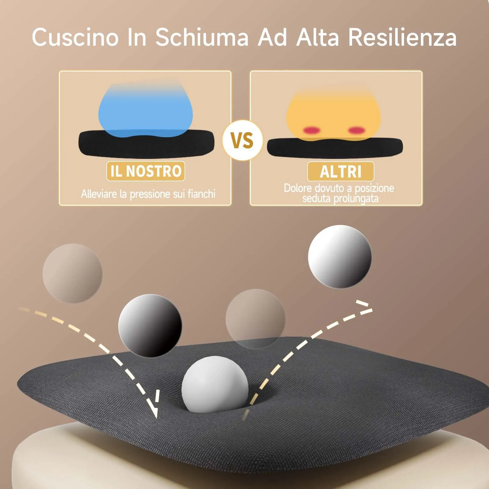 naspaluro Sedia da Ufficio Ergonomica con Braccioli Pieghevoli, Seduta e Schienale in Rete, Nero - immagine 7