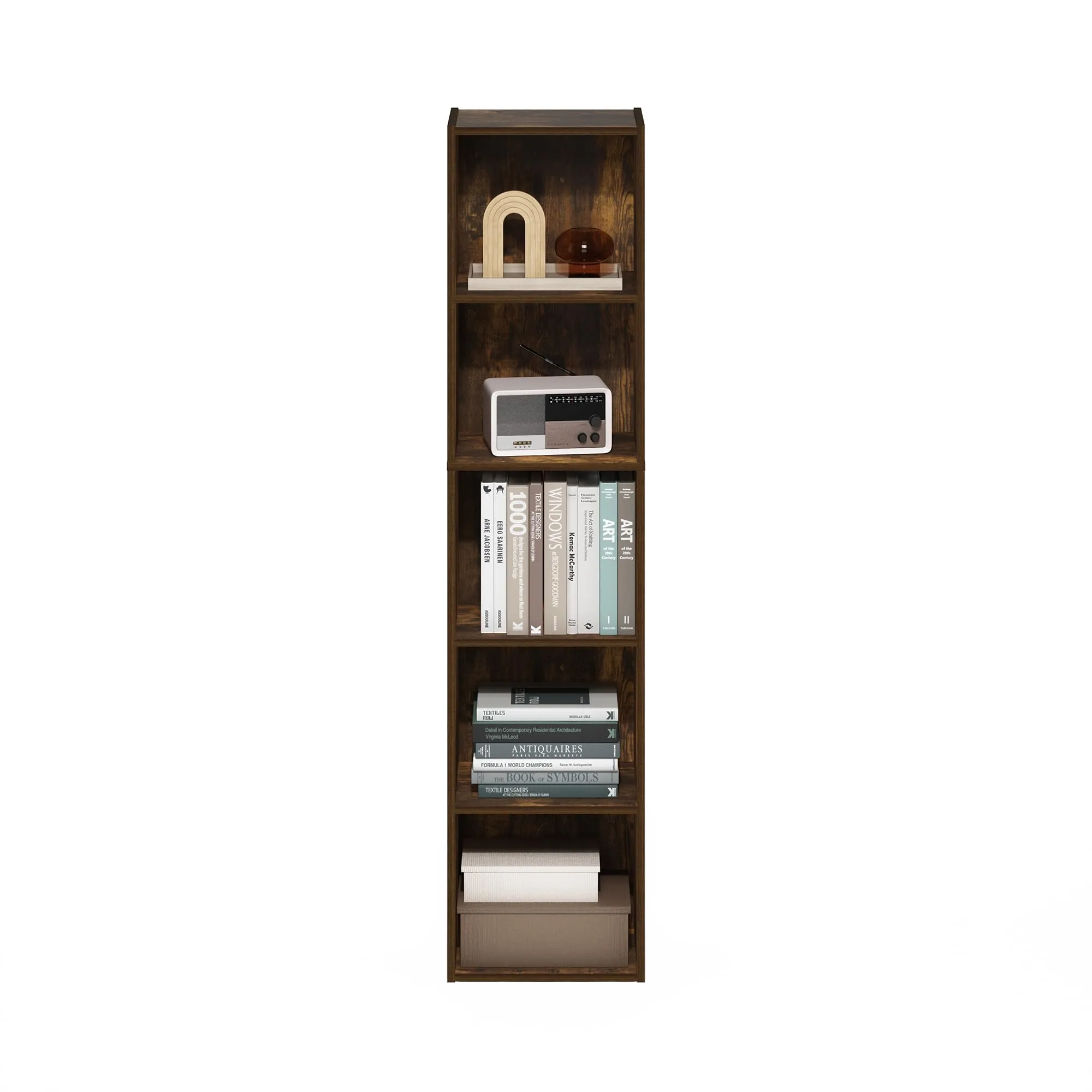 Furinno Libreria a 5 ripiani, Pino Ambrato - immagine 6