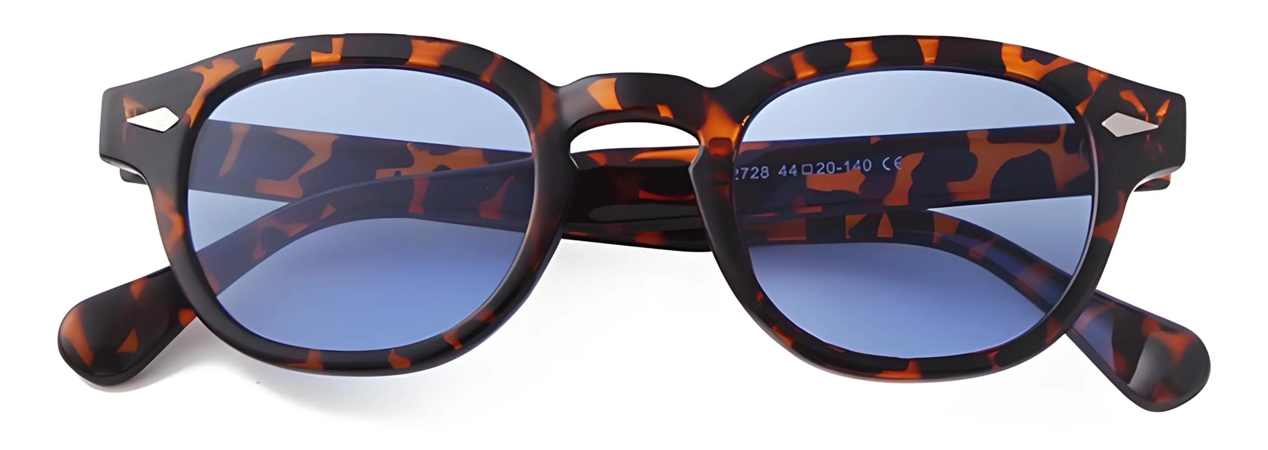 LHSDMOAT Occhiali da sole sportivi ovali vintage stile anni '70 UV400 Leopard/Blue - immagine 2
