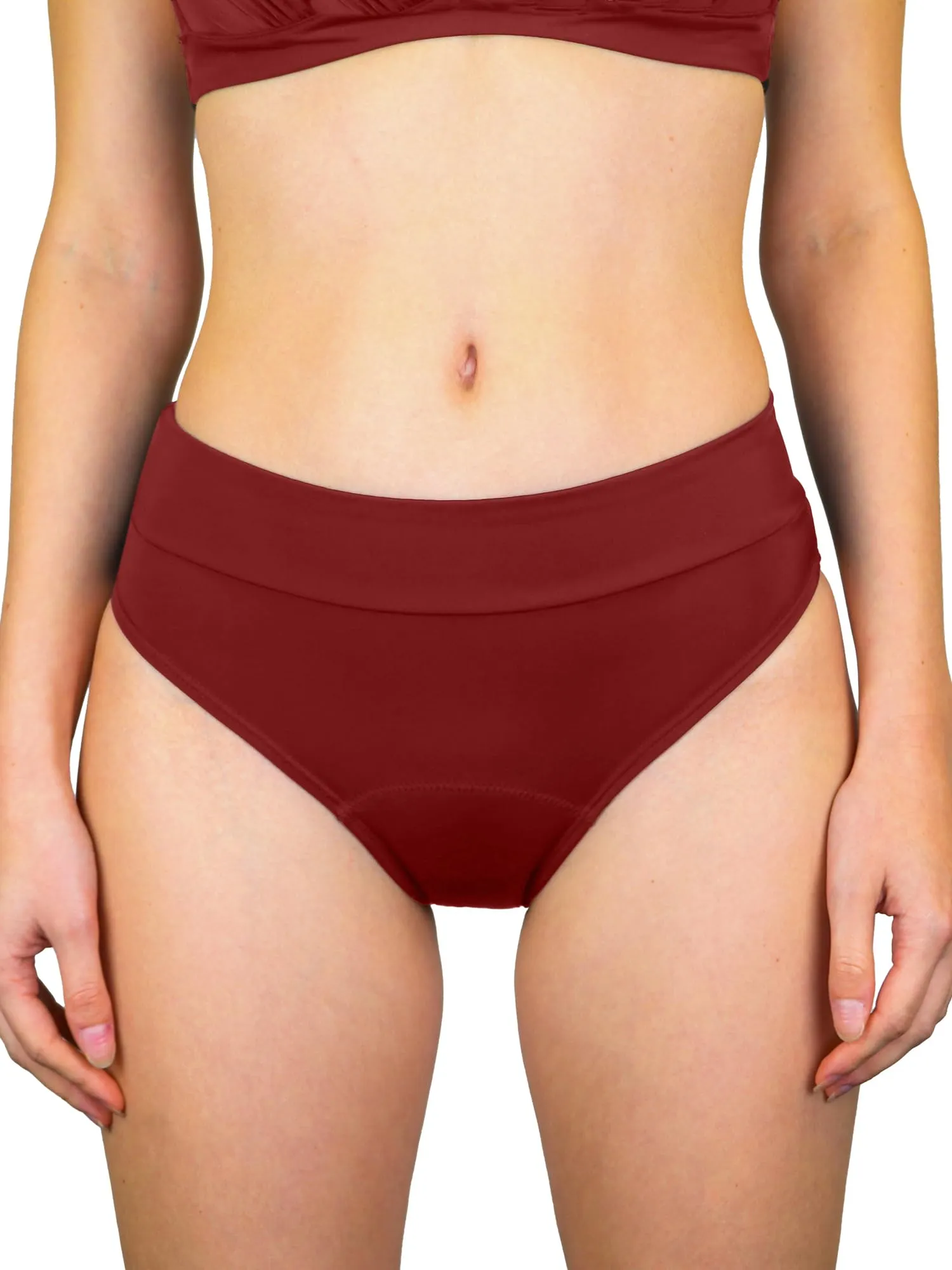 MYLILY Slip Bagno Mestruale Basic per Donna, Ragazze e Adolescenti, Rosso, 3XS (158/164) - immagine 1