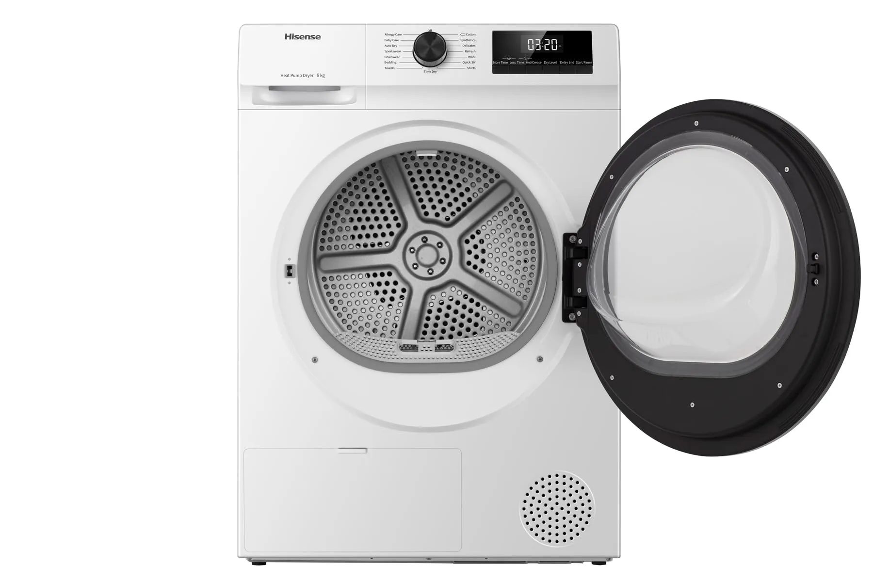 Hisense DHQE800BW2 Asciugatrice a Pompa di Calore, 8 kg, Classe D, Oblò Nero, 16 programmi, Refresh - immagine 13