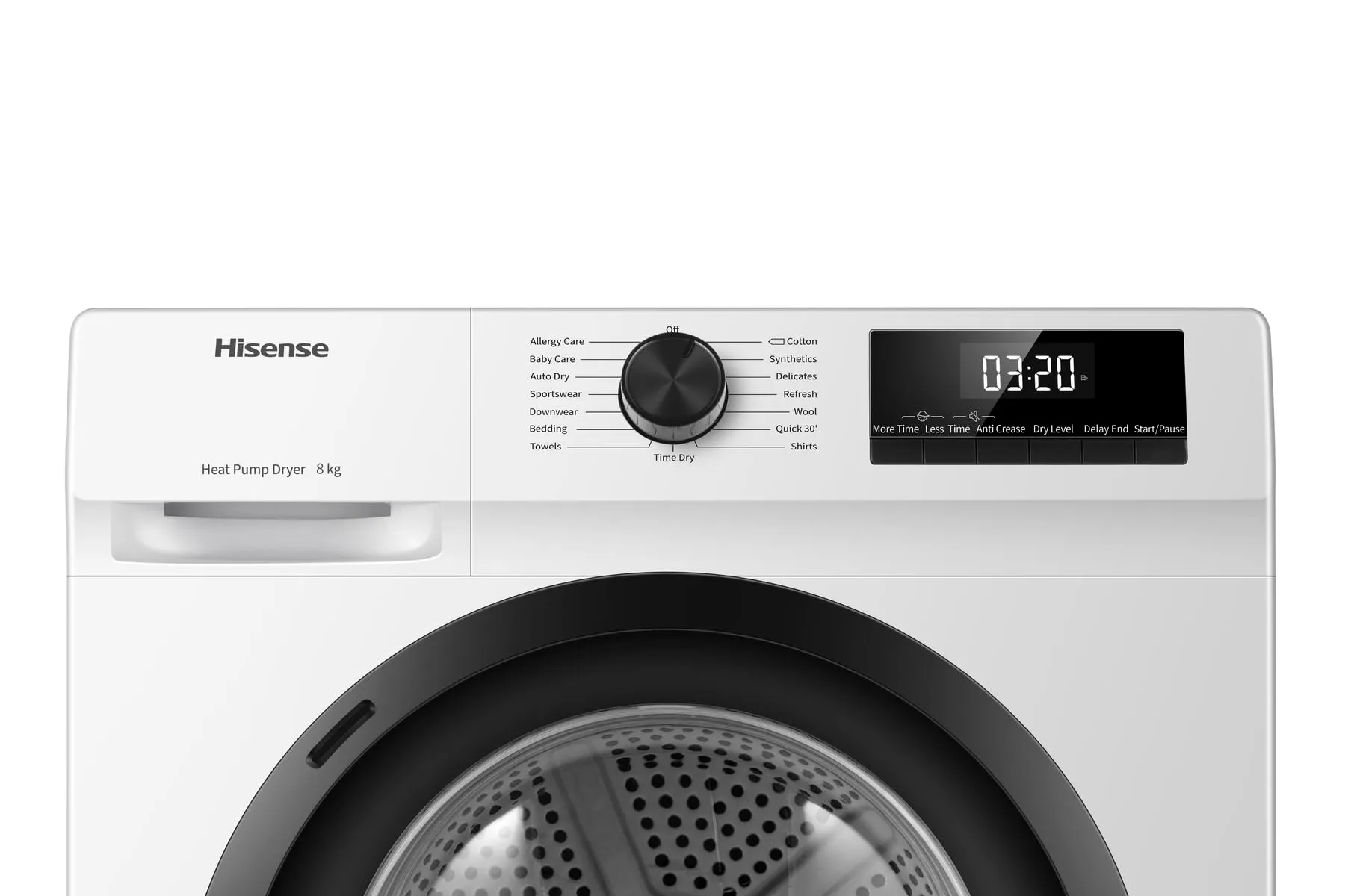 Hisense DHQE800BW2 Asciugatrice a Pompa di Calore, 8 kg, Classe D, Oblò Nero, 16 programmi, Refresh - immagine 15