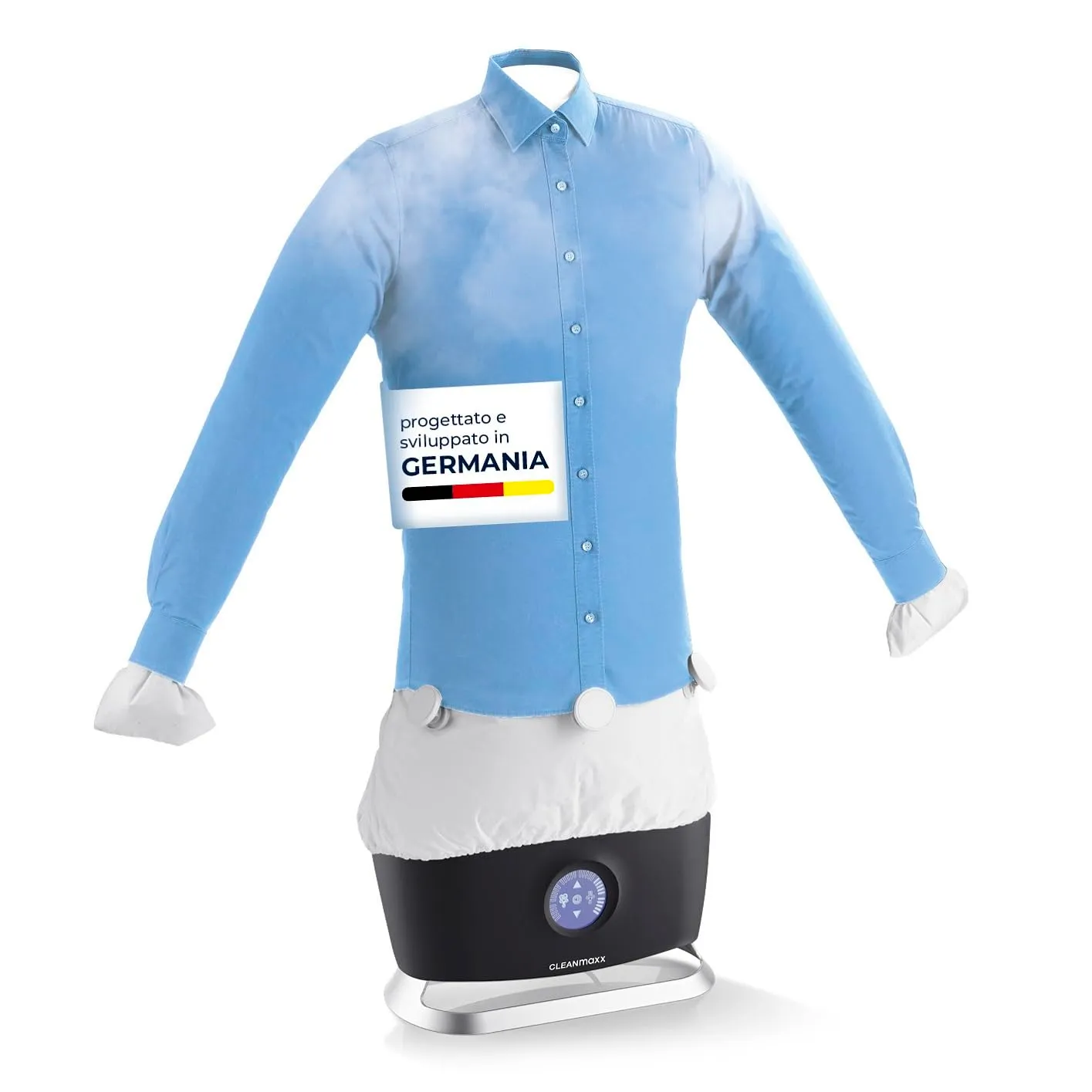 CLEANmaxx Pro Steam Stira camicie automatico con funzione vapore e display touch - immagine 1
