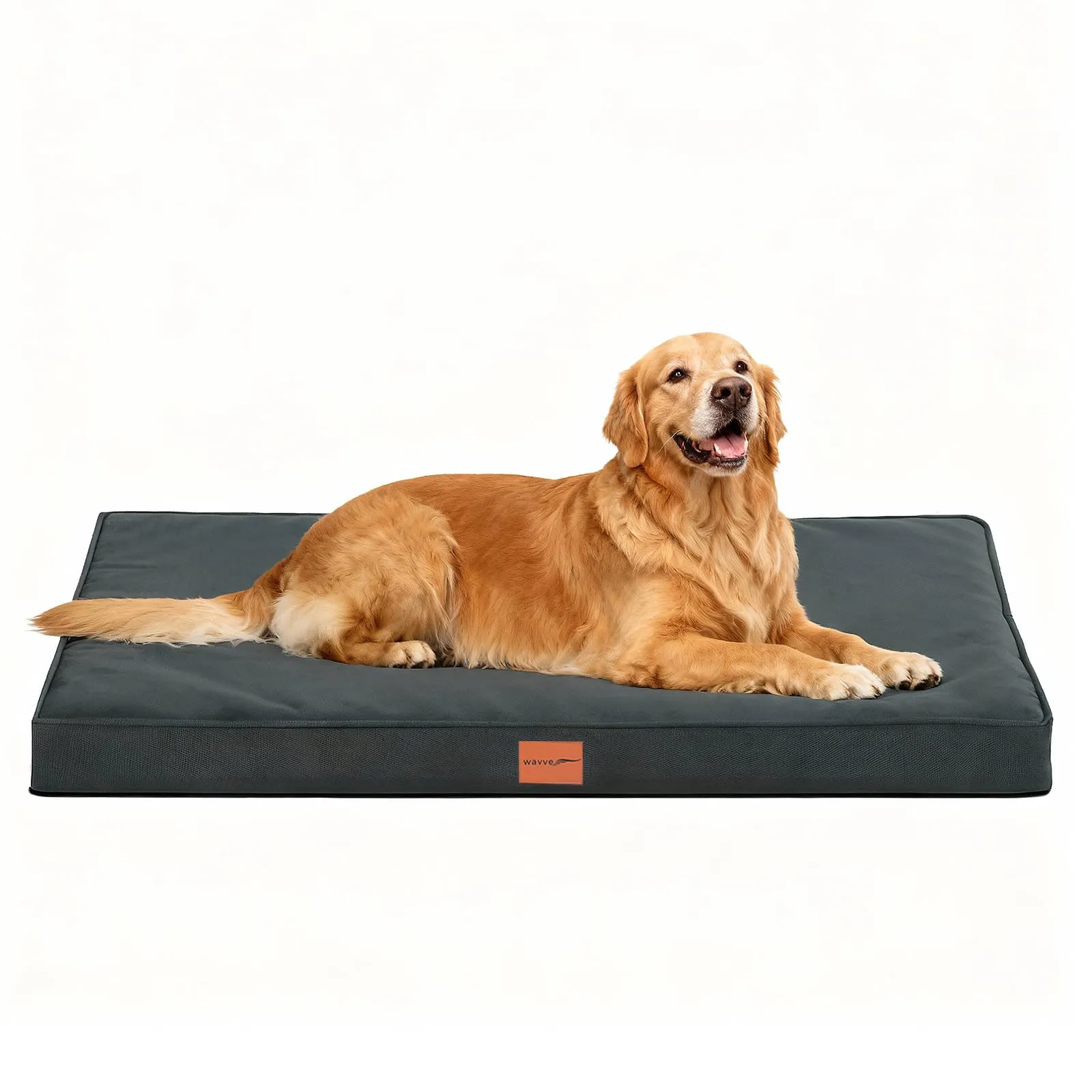 WAVVE Cuccia Cane Grande Ortopedica 112x81x7.6 cm, Cuscino XL Sfoderabile Lavabile Impermeabile in Egg Foam, Grigio - immagine 1