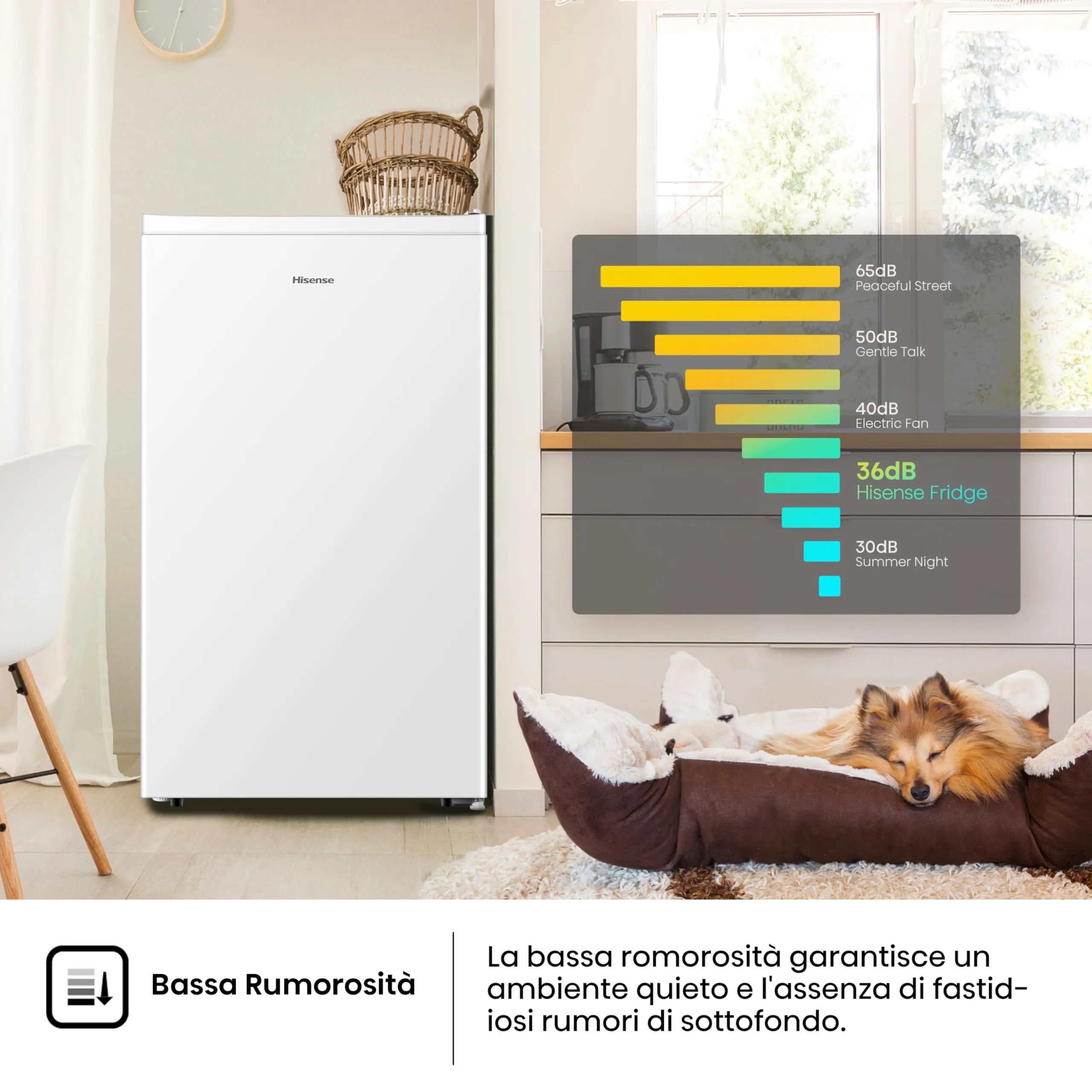Hisense MUR48092E Frigorifero Monoporta Classe E, Bianco, 94 Litri - immagine 7