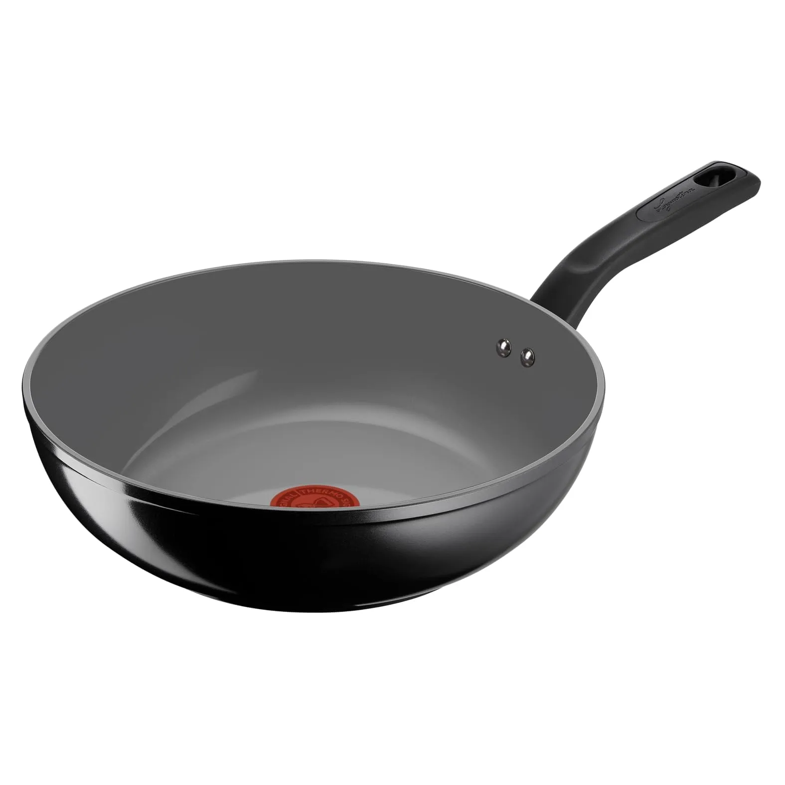 Lagostina Goccia Wok 28 cm, Rivestimento in Ceramica Antiaderente, Thermo-Signal, Compatibile con Induzione - immagine 1