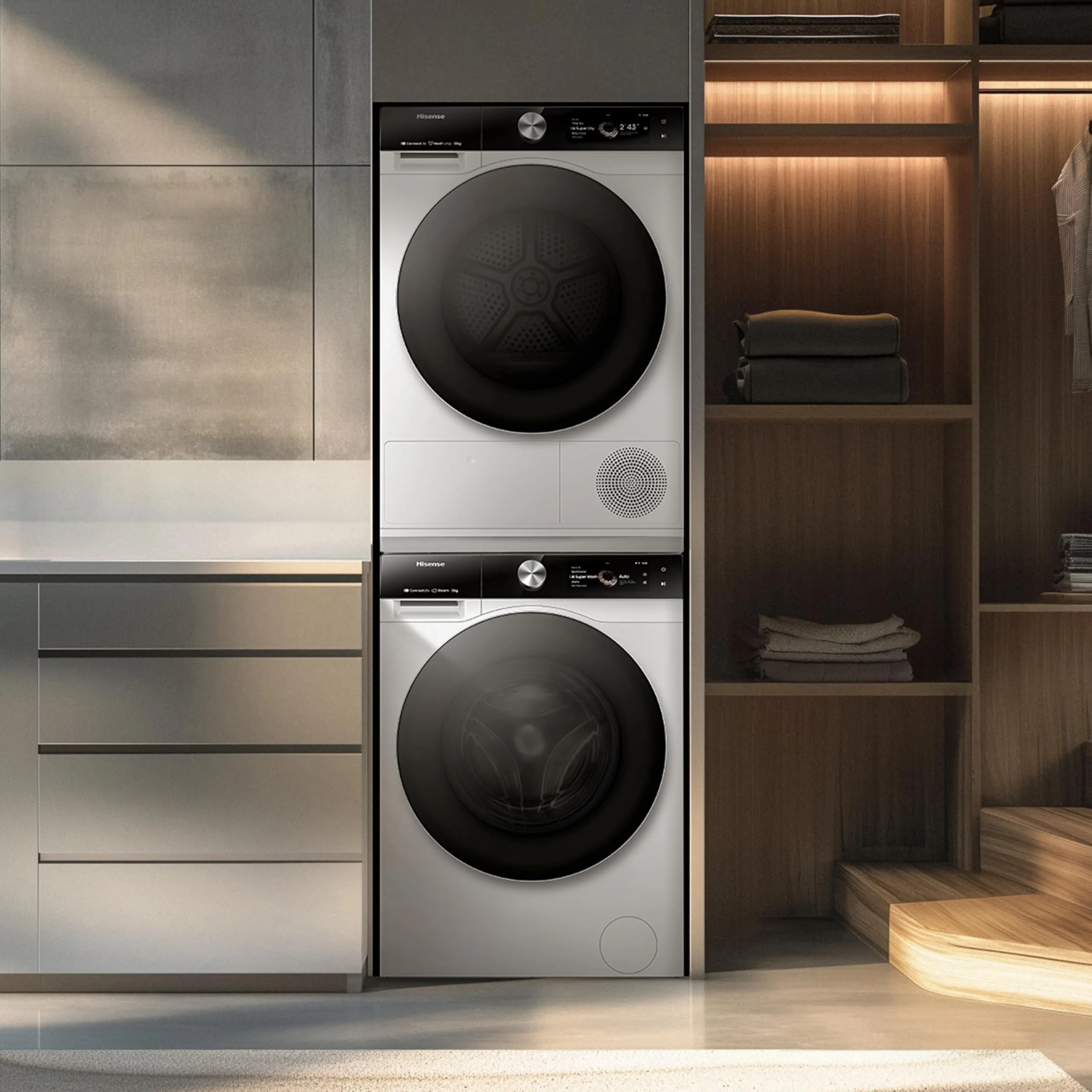 Hisense DH7S107BW Asciugatrice Pompa di Calore AI 10kg Classe C, Condensatore Autopulente, Refresh Vapore, Ion Tech, Display TFT, Connect Life - immagine 7