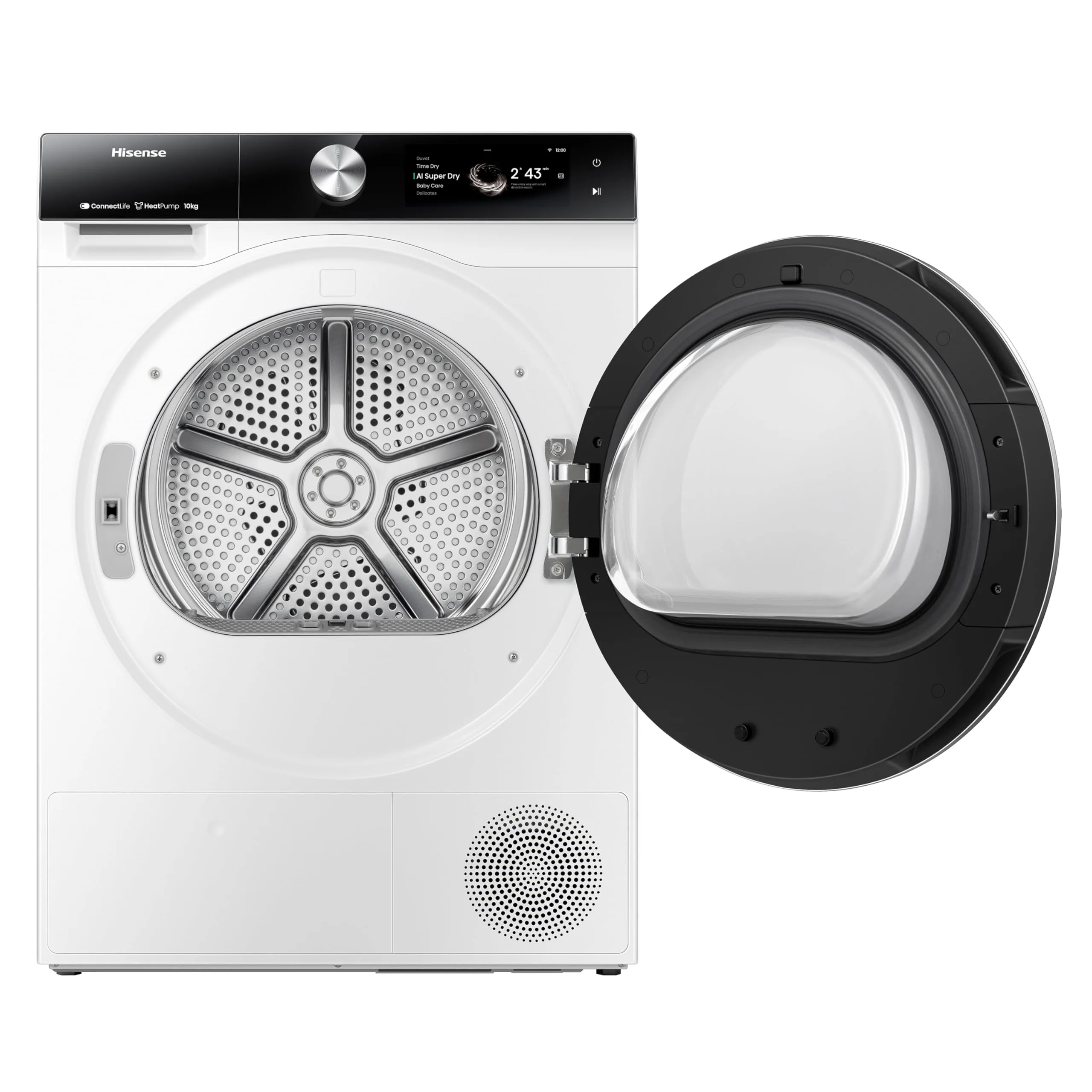 Hisense DH7S107BW Asciugatrice Pompa di Calore AI 10kg Classe C, Condensatore Autopulente, Refresh Vapore, Ion Tech, Display TFT, Connect Life - immagine 8