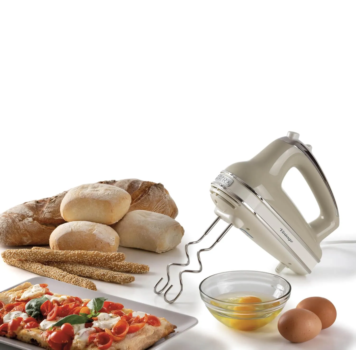 Ariete 1548 Vintage Hand Mixer, 450W, 5 Speeds, Turbo Function, Beige - immagine 5