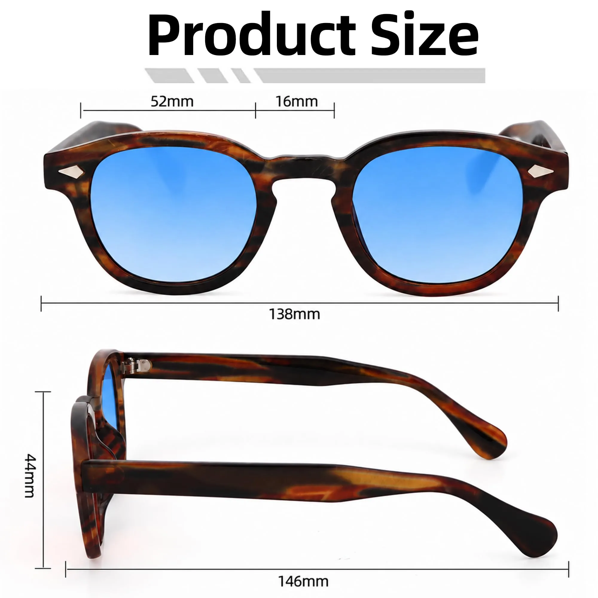 LHSDMOAT Occhiali da sole sportivi ovali vintage stile anni '70 UV400 da uomo e donna - immagine 5