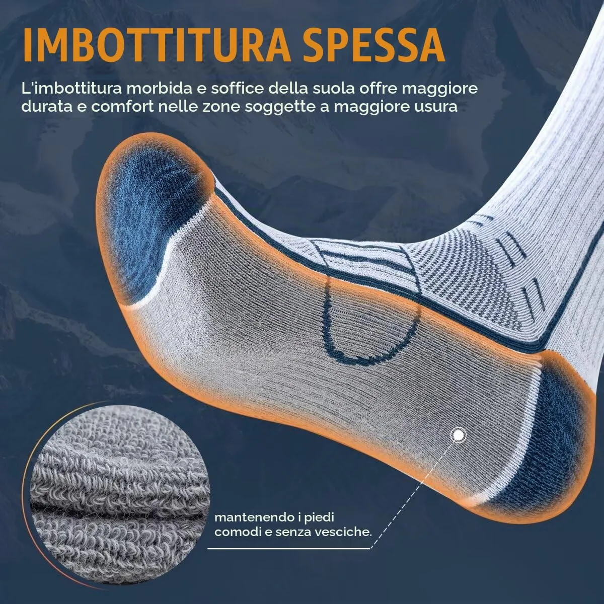 Cirorld Calzini Sportivi in Cotone Anti-Vescica per Trekking, Running e Ciclismo, 3 Paia - immagine 5
