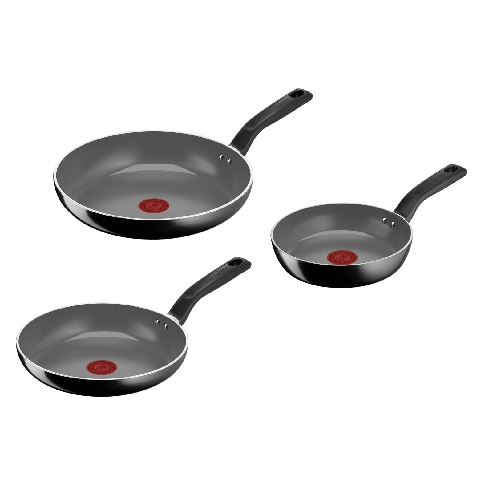 Lagostina Goccia Set 3 Padelle 20/24/28 cm, Rivestimento in Ceramica Antiaderente, Thermo-Signal, Compatibile con Induzione - immagine 1