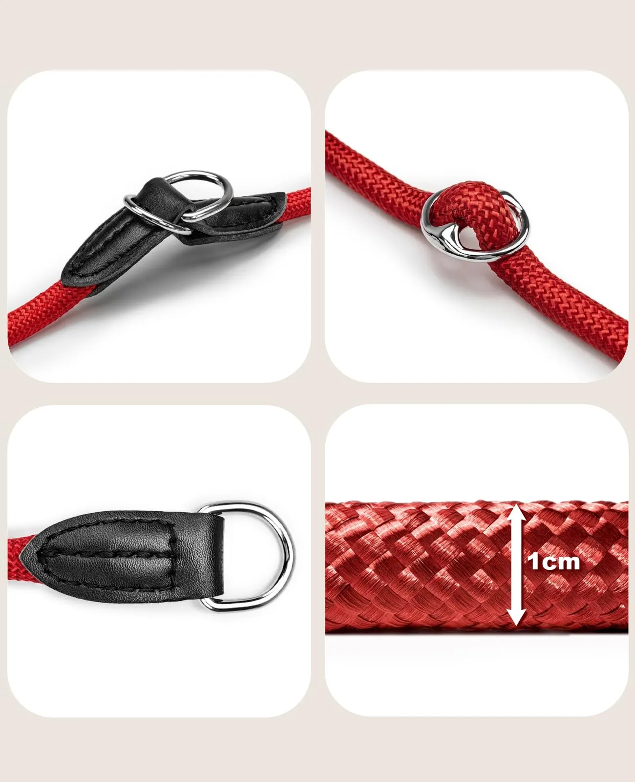 lionto Collare Retriever per cani, 45 cm, Rosso - immagine 4