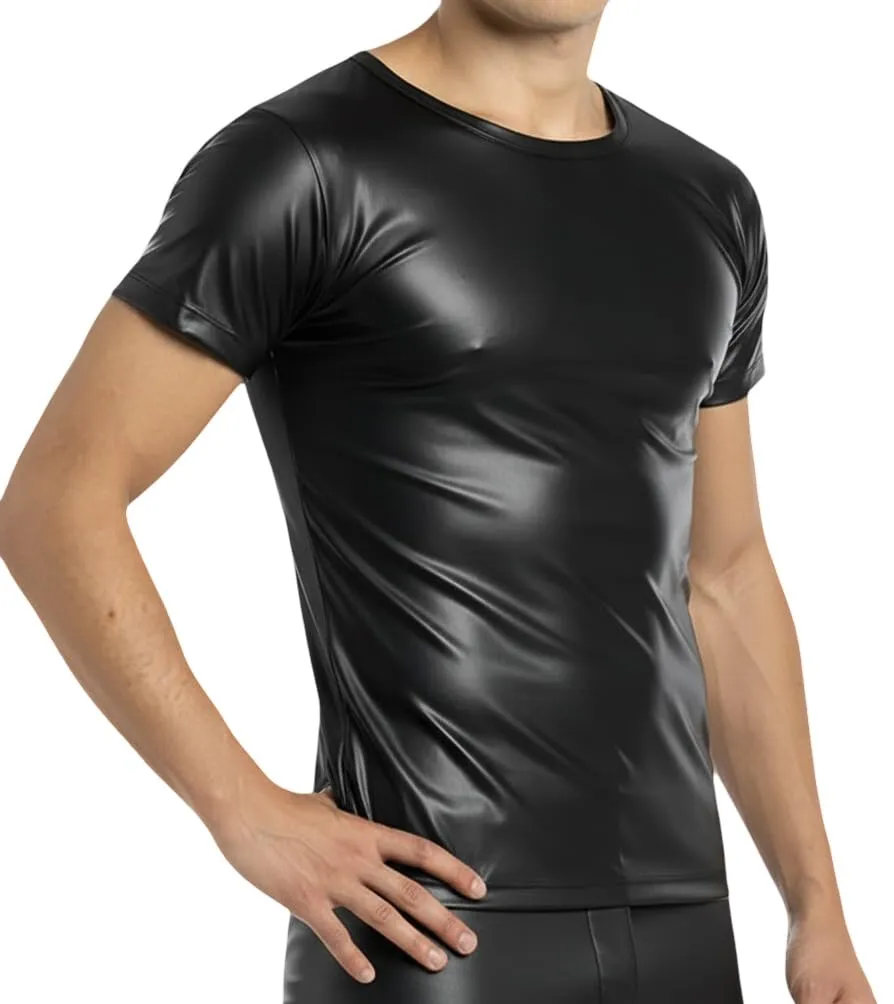 Manview Maglia da uomo in similpelle, L - immagine 2