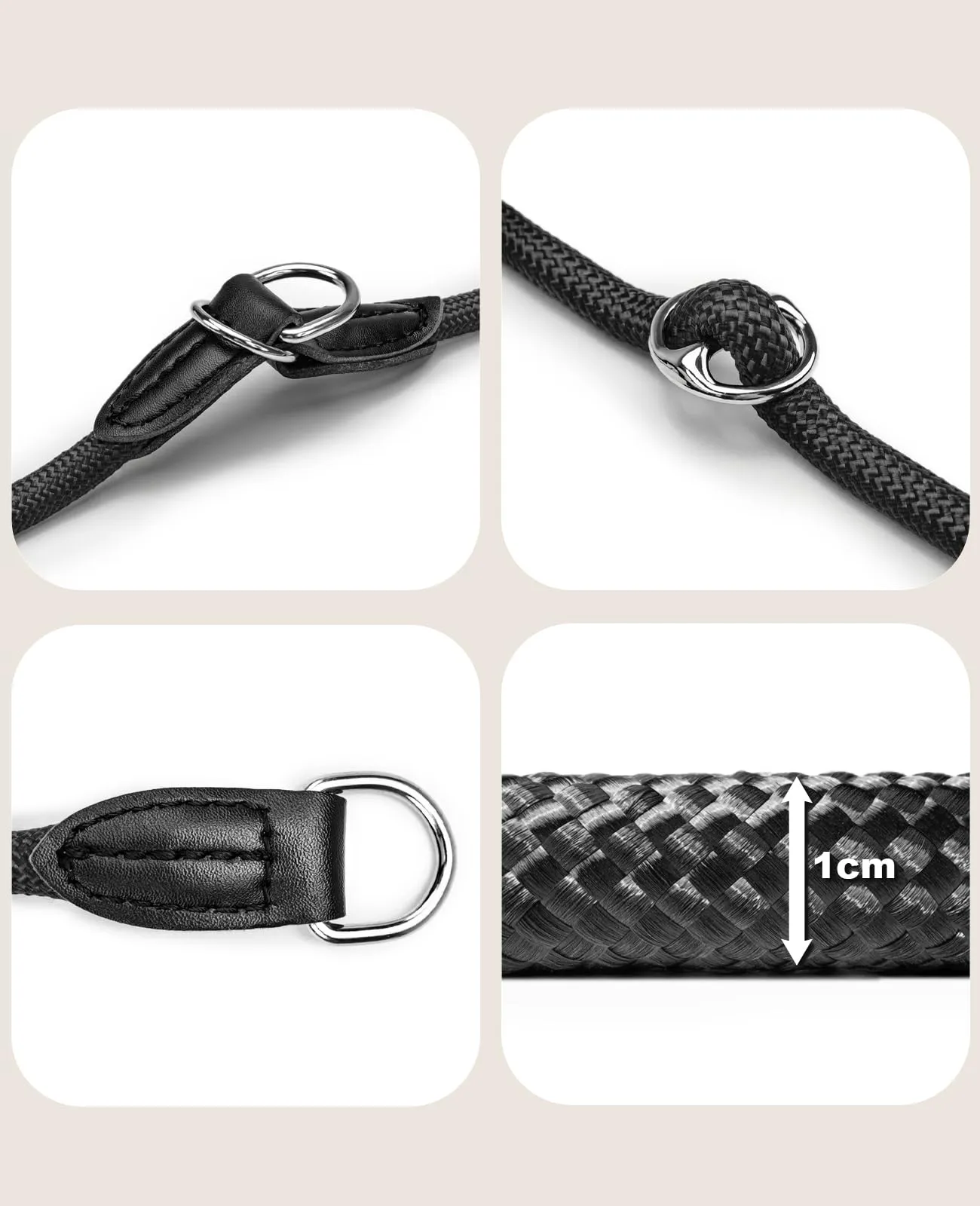 lionto Collare per cani retriever da addestramento, 45 cm, Nero - immagine 4